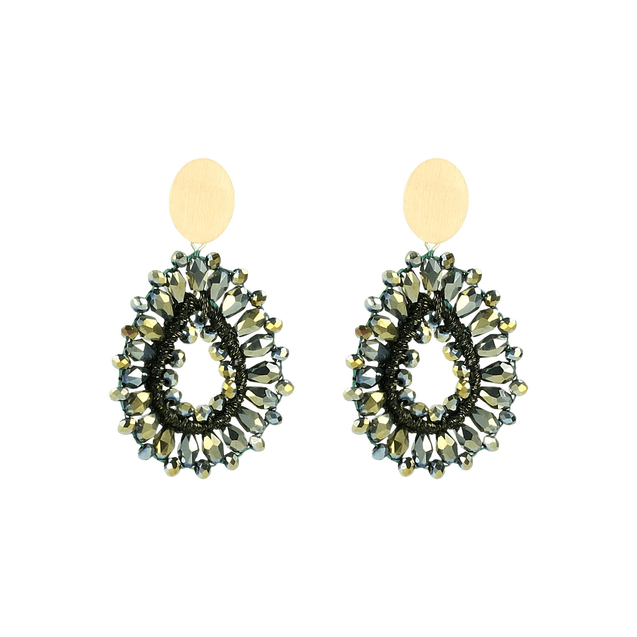 LOTT.gioielli Ohrringe Silk Drop, metallic green, S, Stecker I, vergoldet