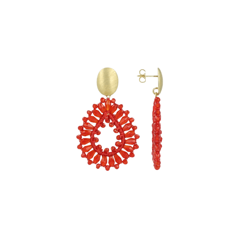 LOTT.gioielli Ohrringe Silk Drop, neon flare, S, vergoldet