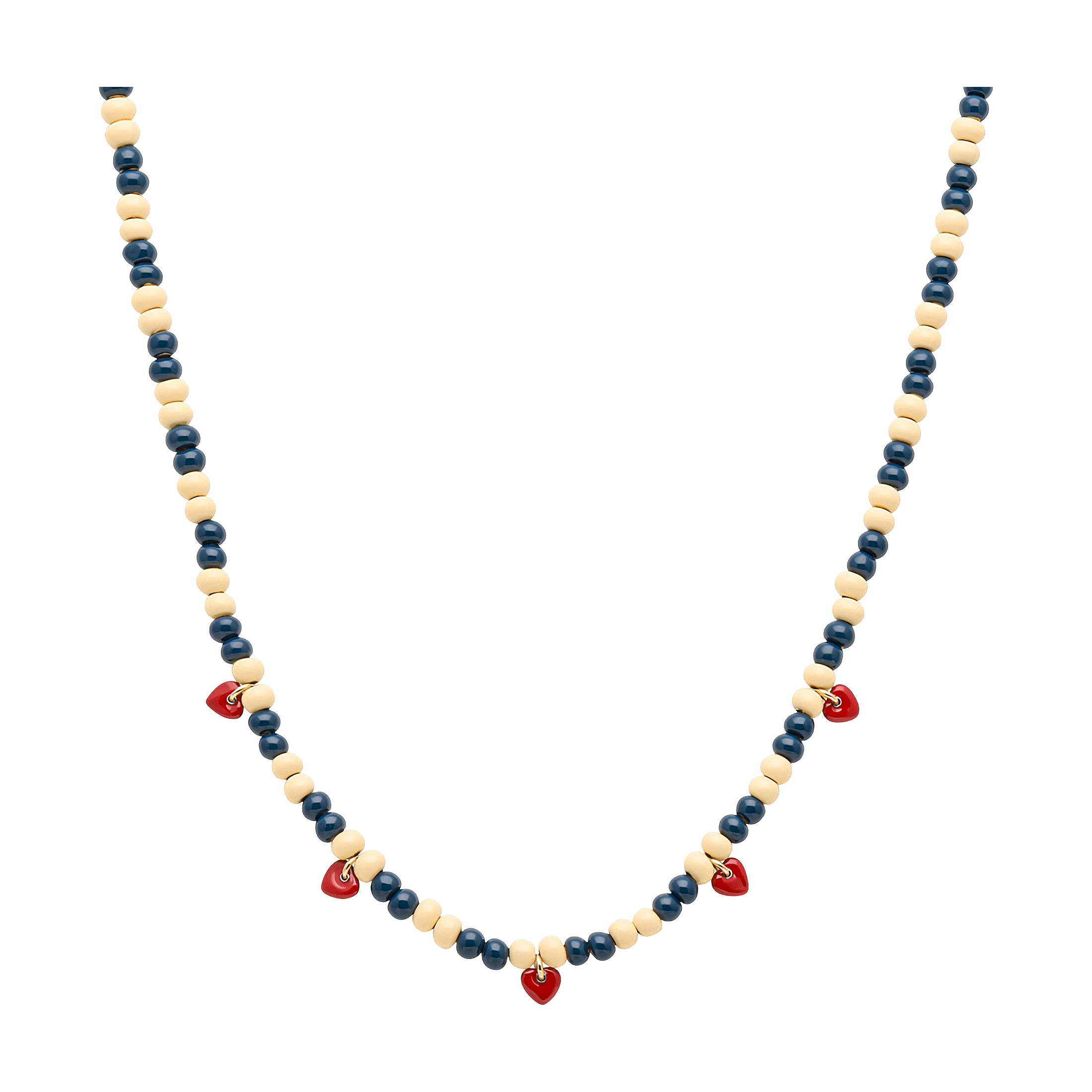 Lulu Copenhagen Kette Color Ball Heart, vergoldet