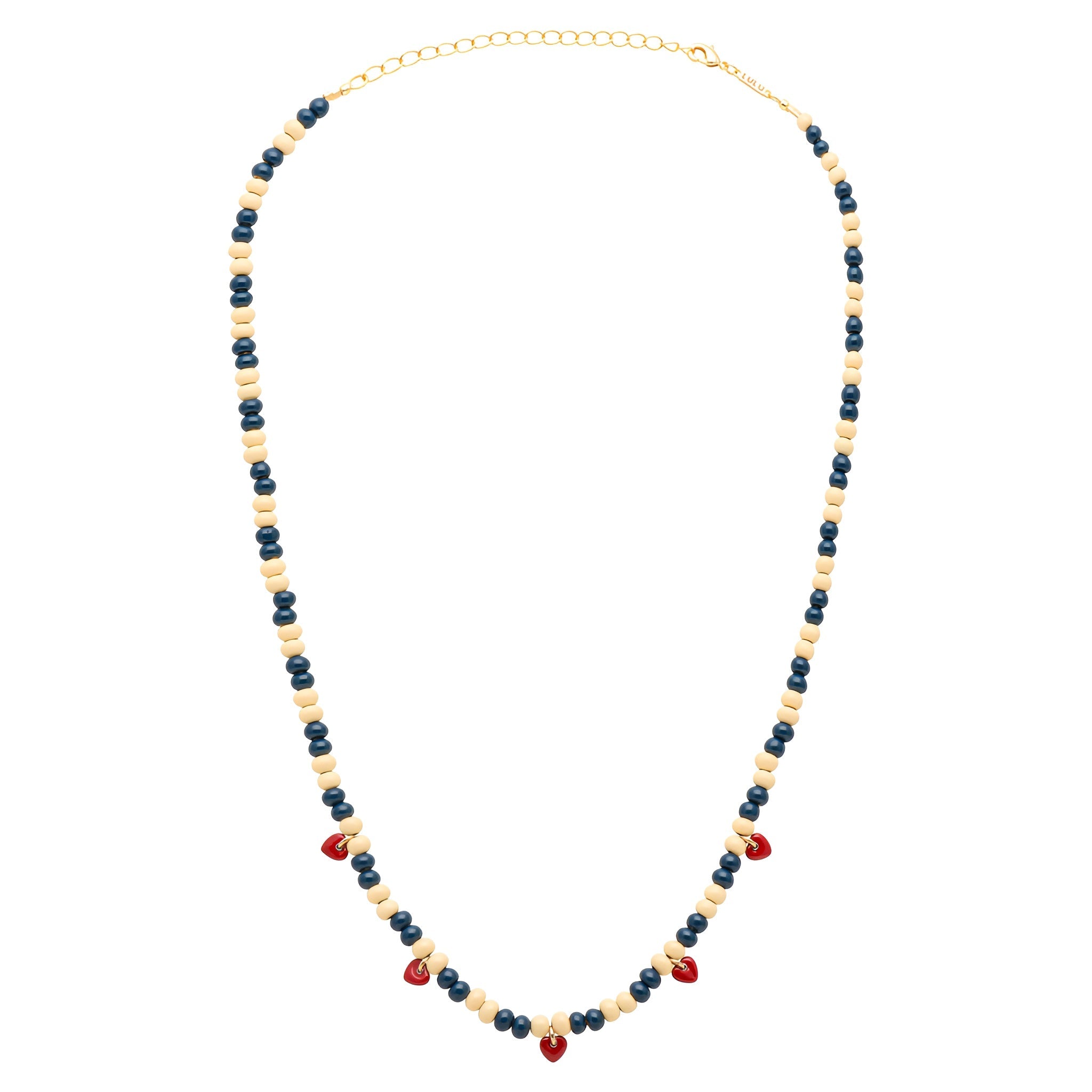Lulu Copenhagen Kette Color Ball Heart, vergoldet