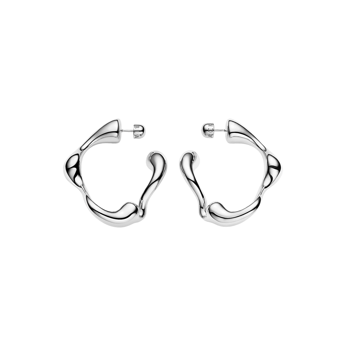 Maria Black Creolen Splash, L, Silber