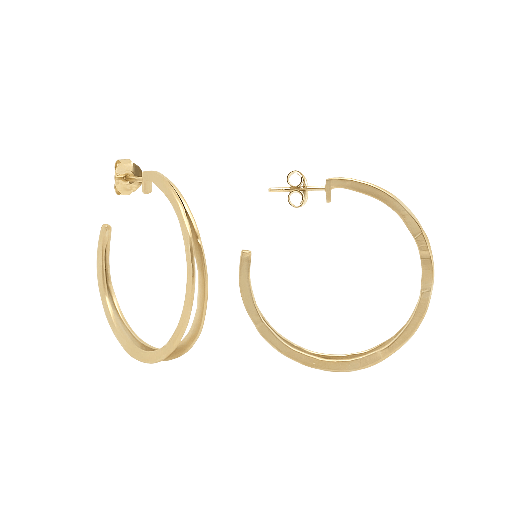 Susi Cala Creolen Double Mir, L, vergoldet