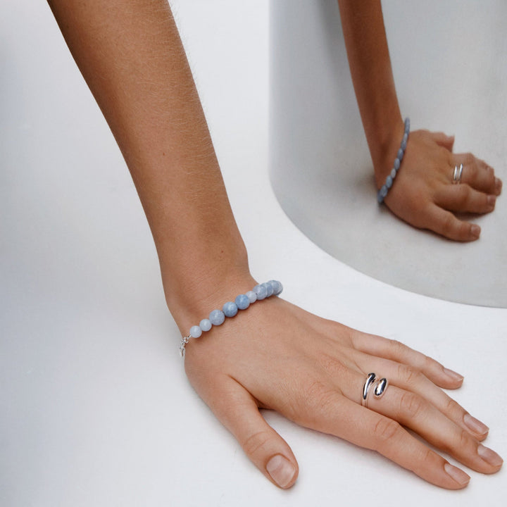 Pernille Corydon Armband Blue Sky, Silber