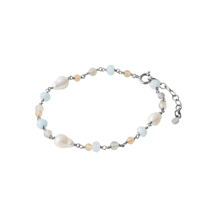 Pernille Corydon Armband Mellow Blue, Silber