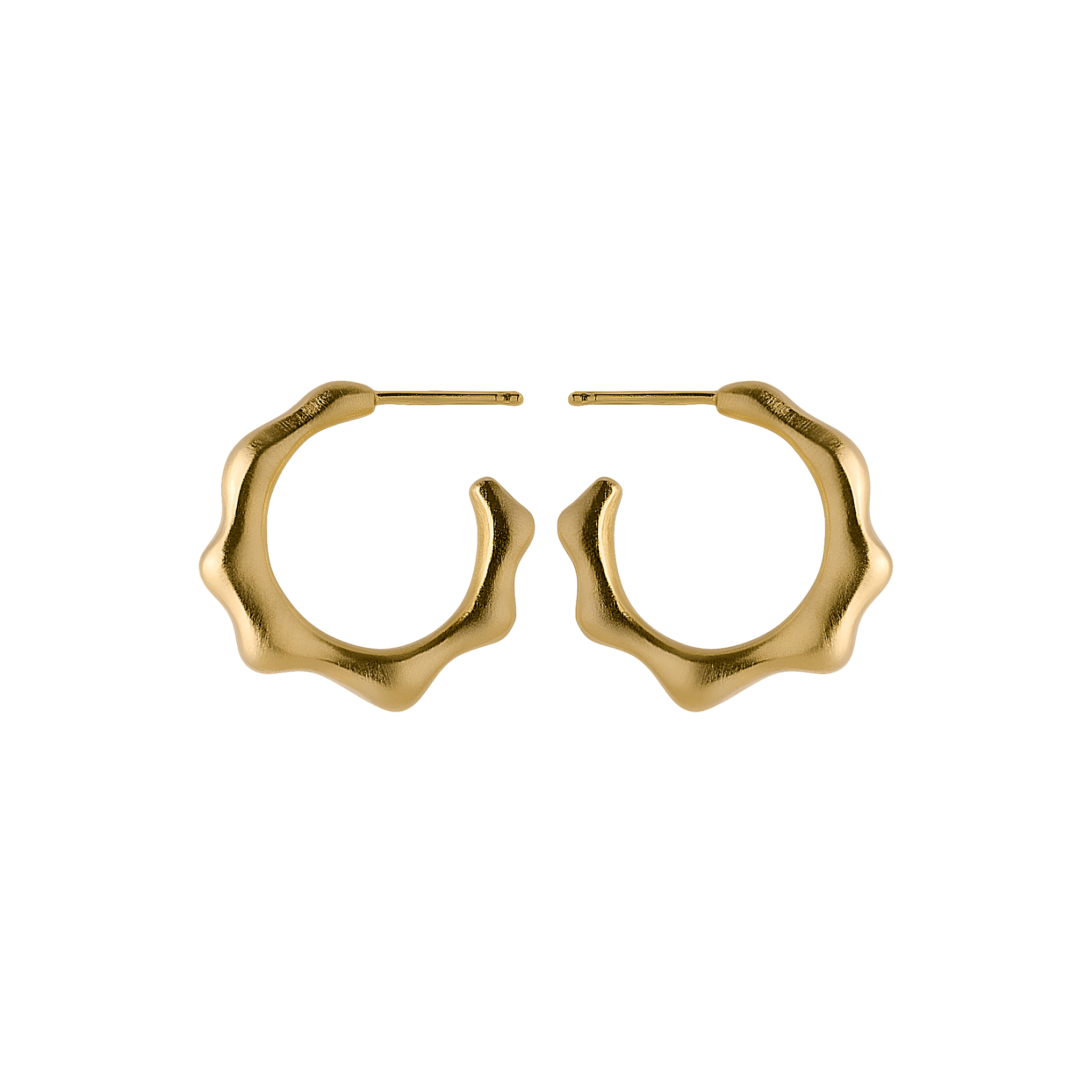 Pernille Corydon Creolen Aqua Hoops, vergoldet