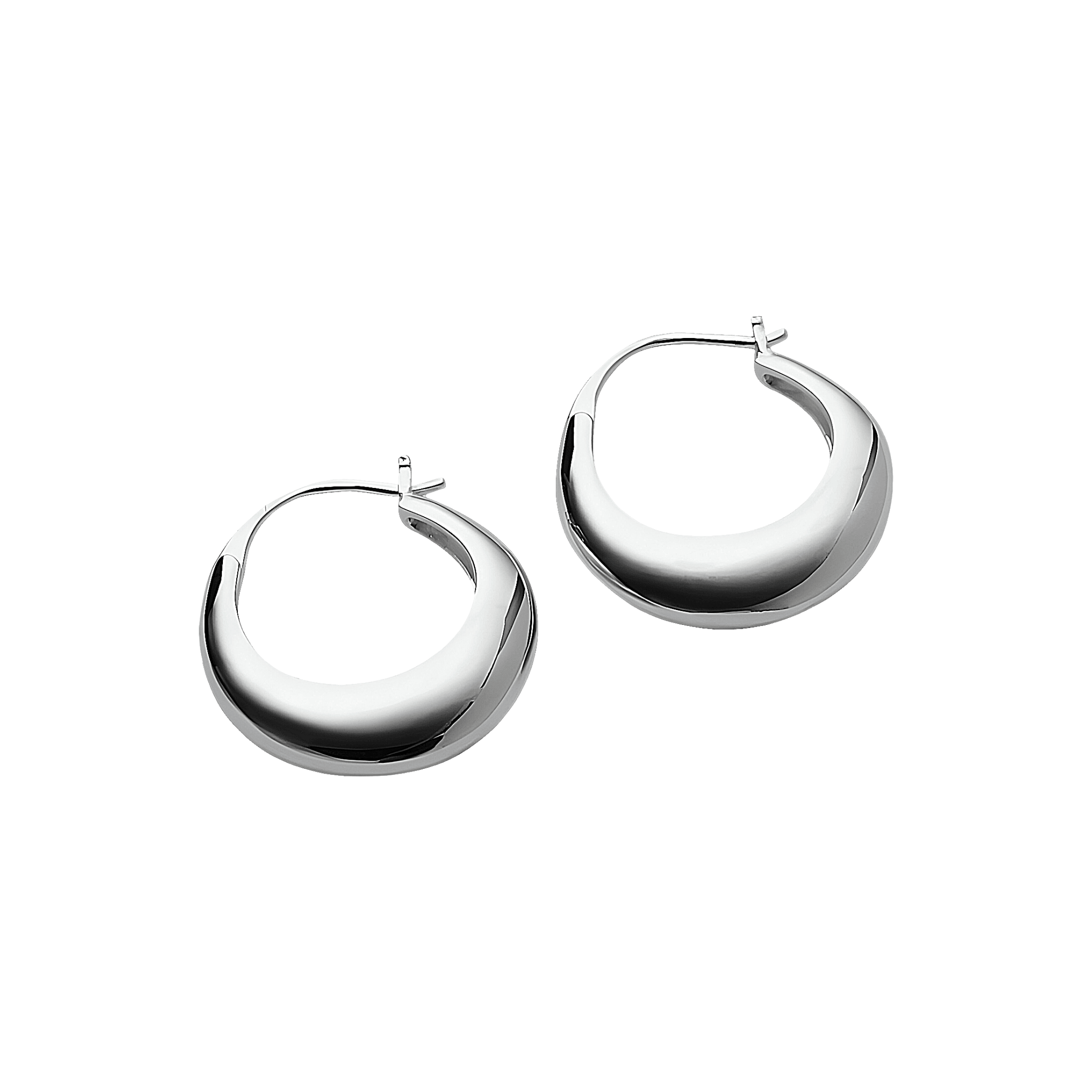 Pernille Corydon Creolen Atlas, versilbert