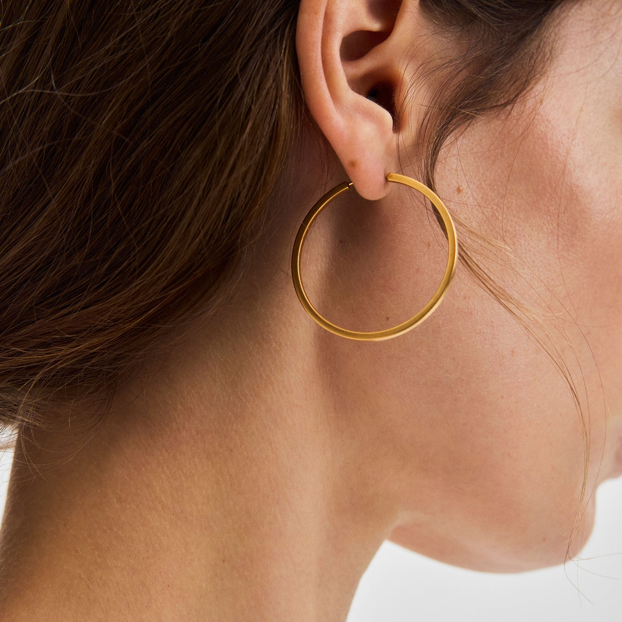 Pernille Corydon Creolen Circle Line, vergoldet