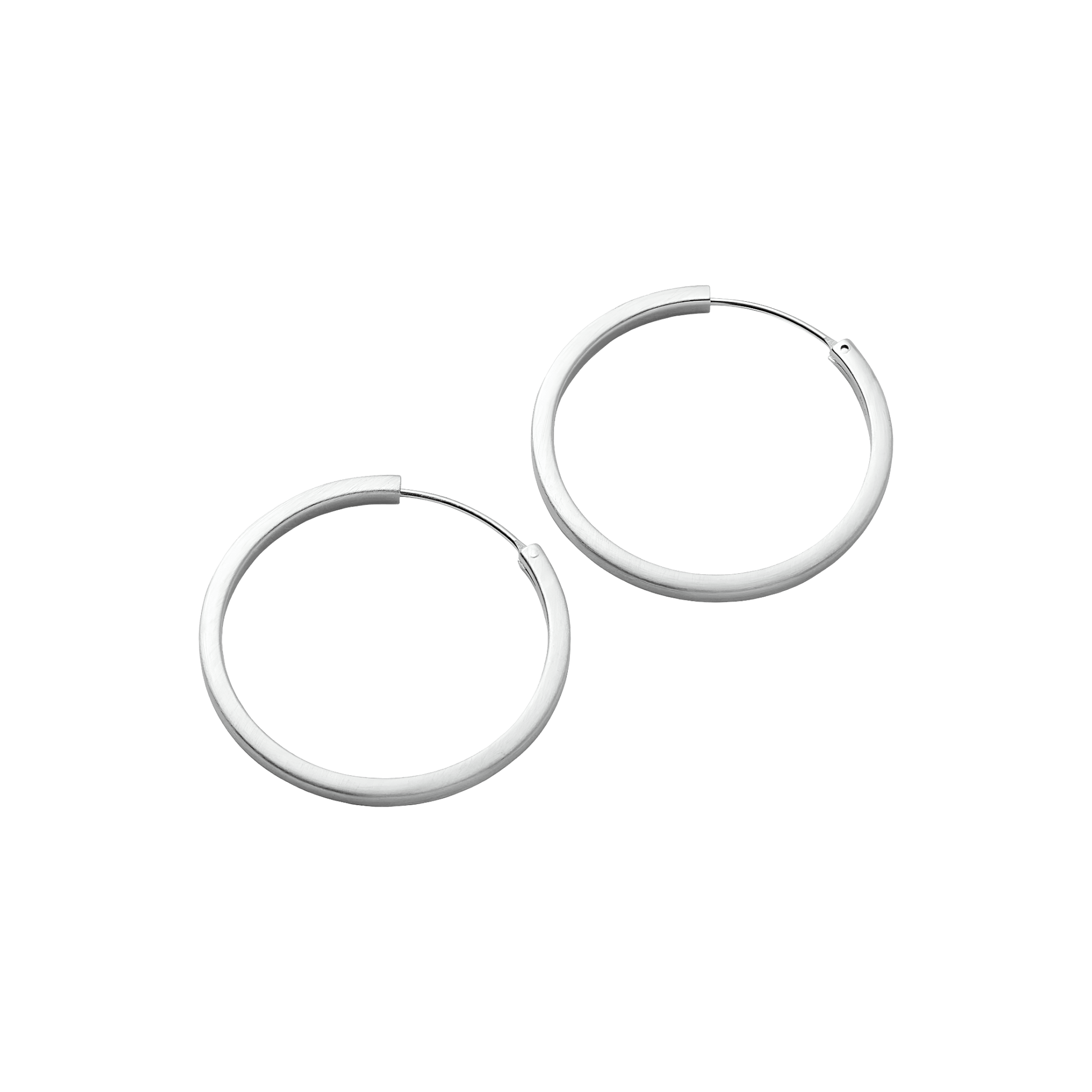 Pernille Corydon Creolen Circle Line, versilbert