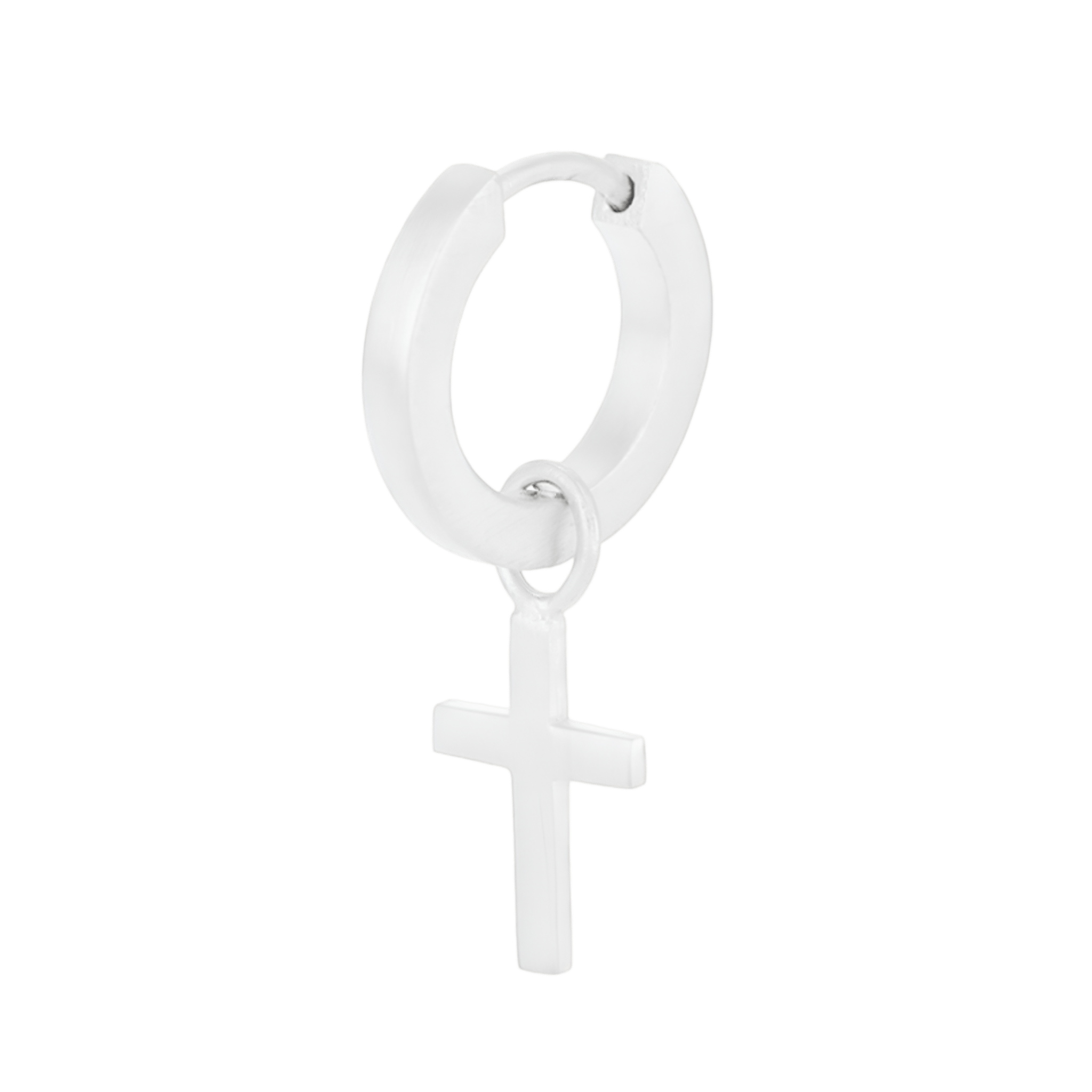 Pernille Corydon Creolen Cross Huggie, Silber