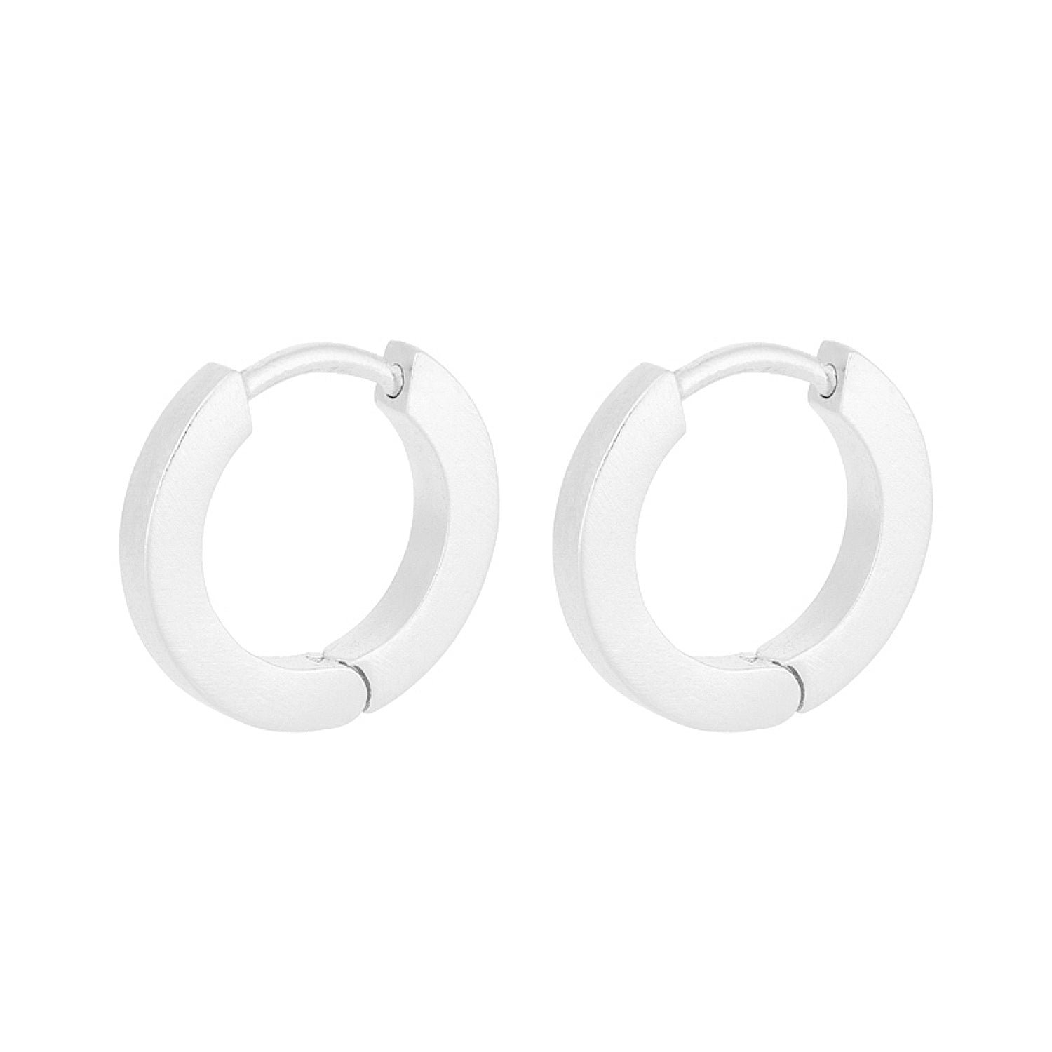 Pernille Corydon Creolen Edge Huggies, Silber