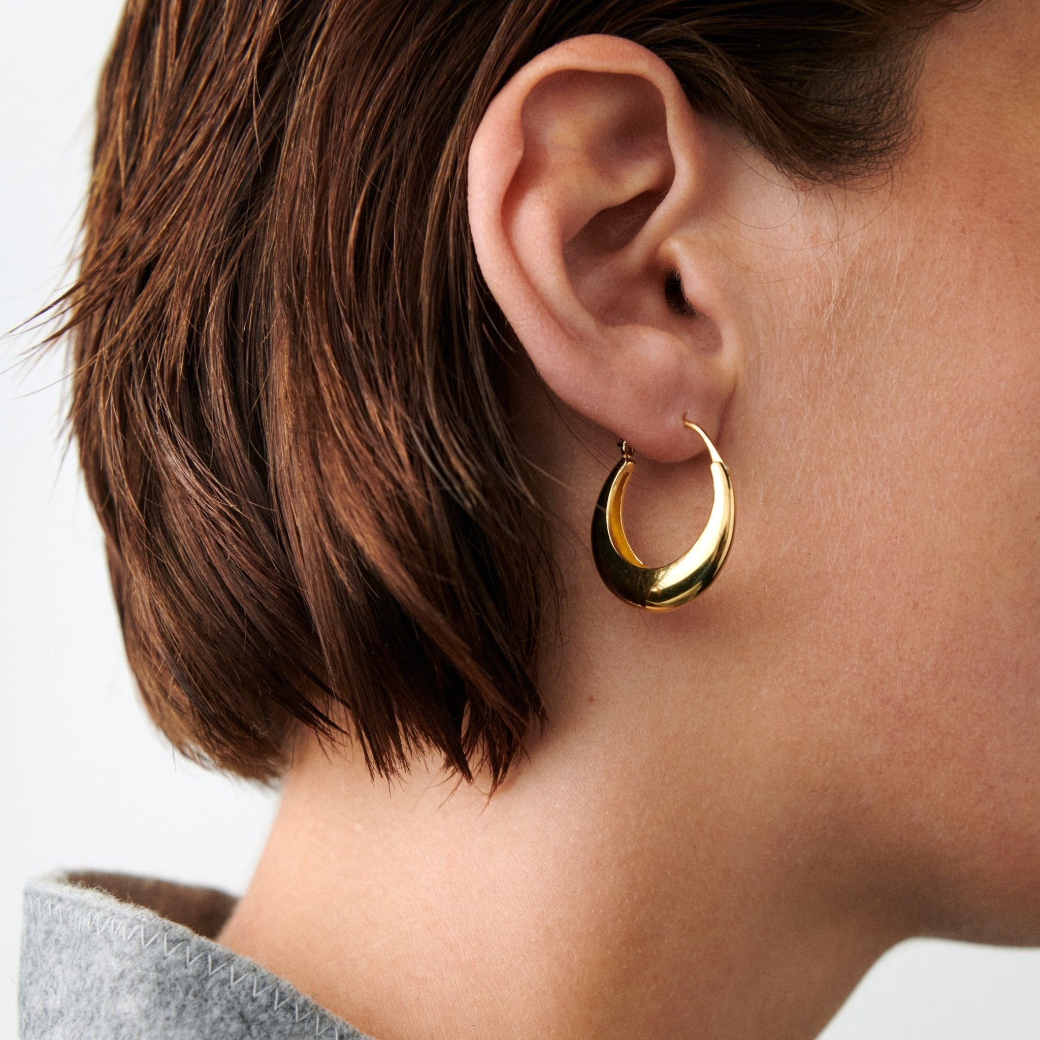 Pernille Corydon Creolen Large Atlas, vergoldet