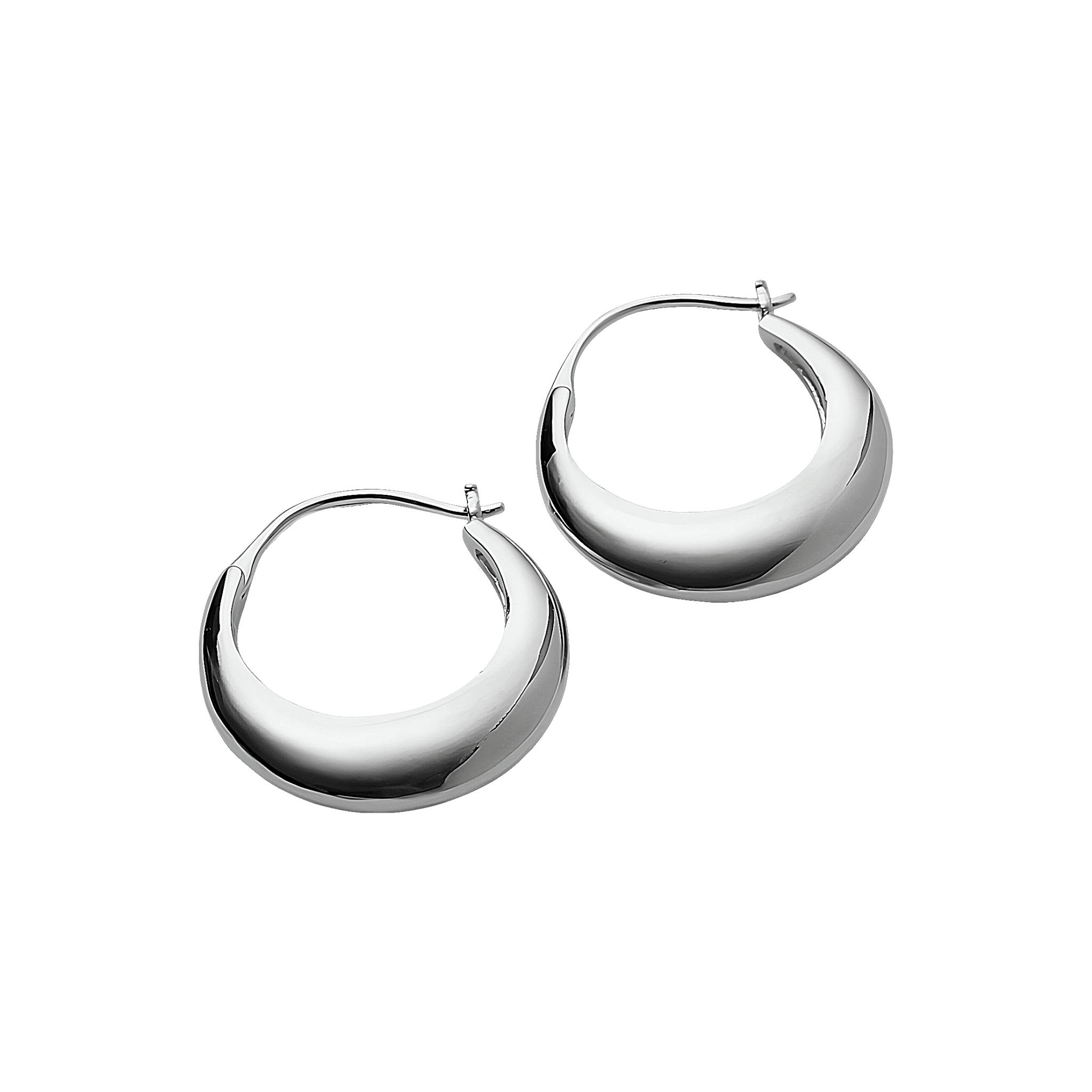 Pernille Corydon Creolen Large Atlas, versilbert