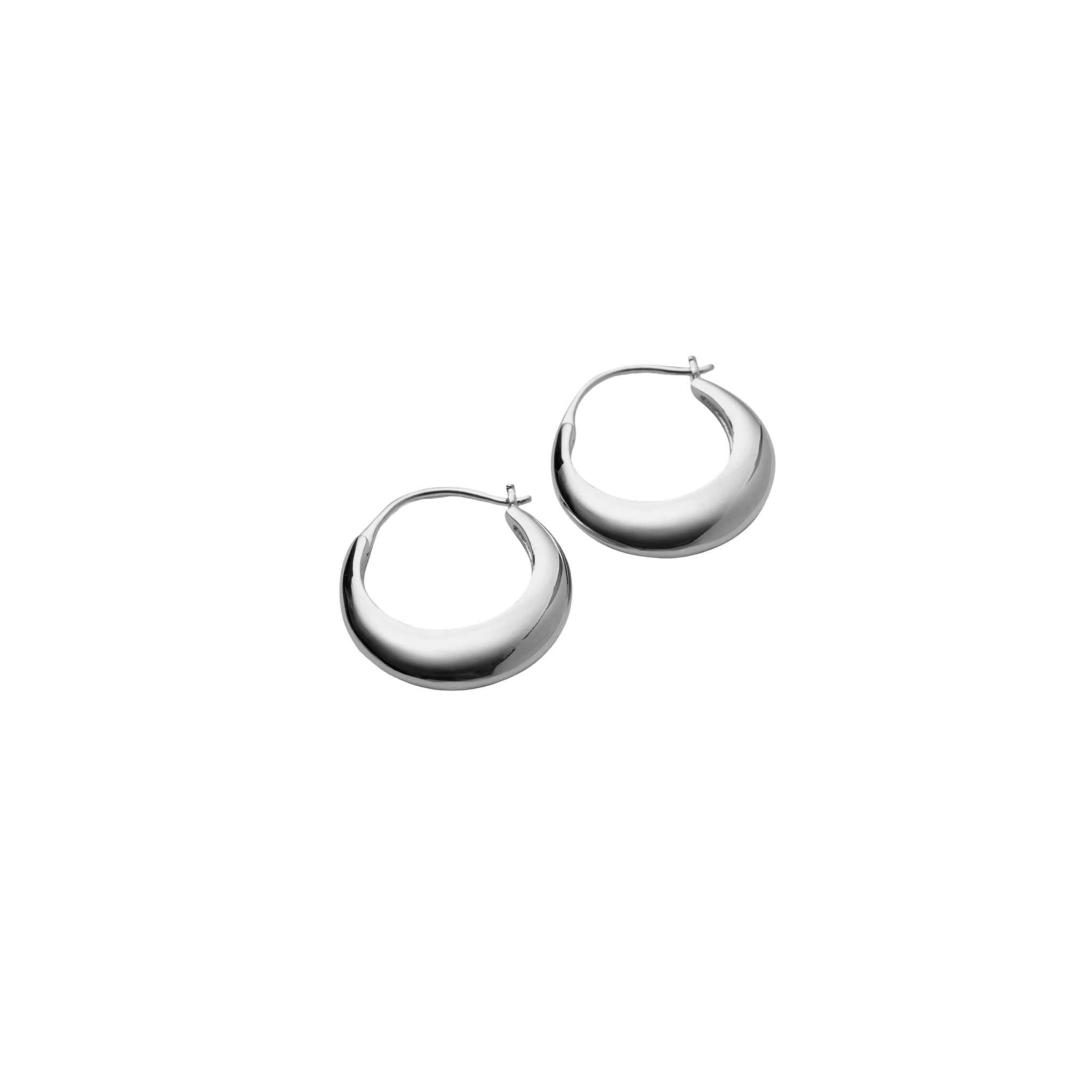 Pernille Corydon Creolen Large Atlas, versilbert