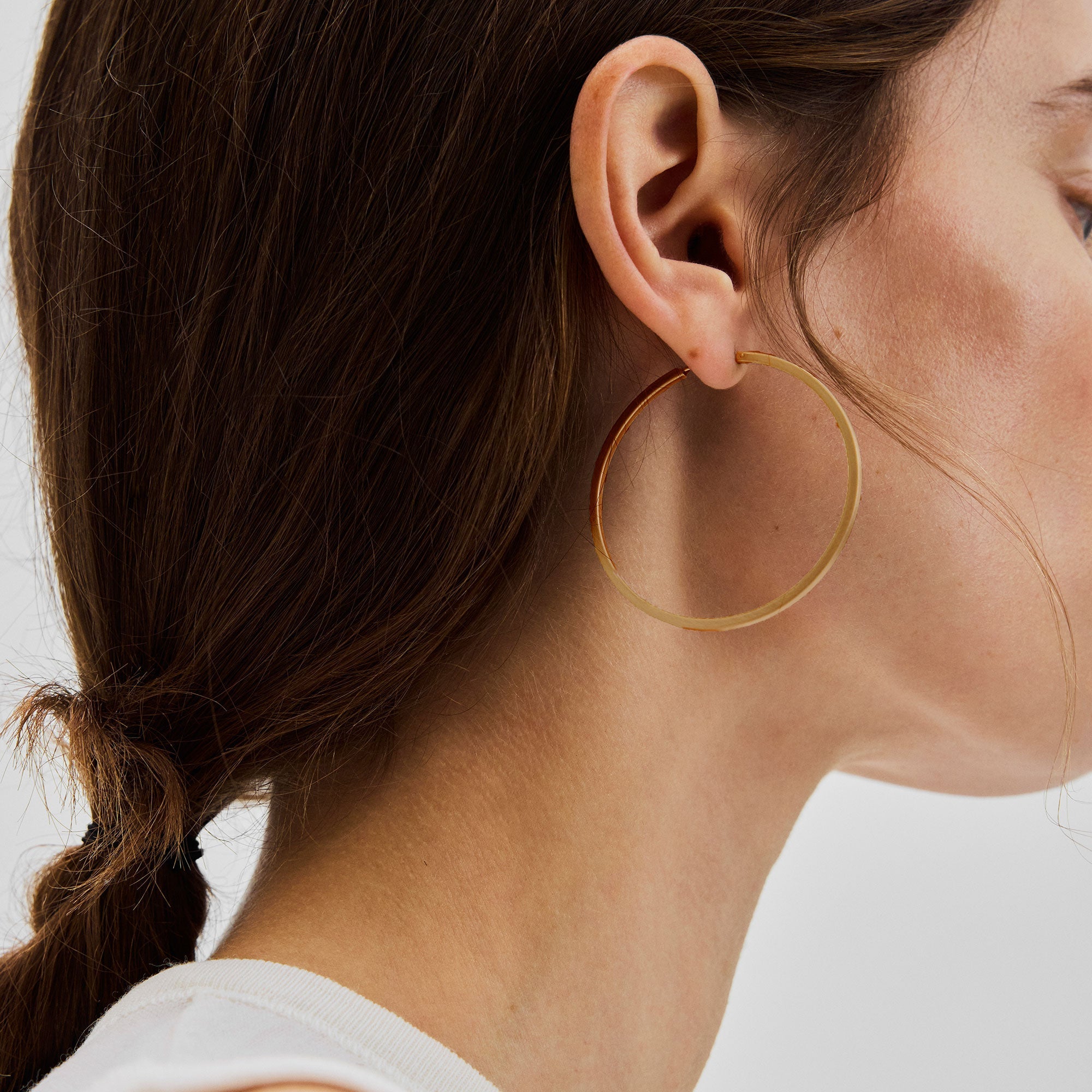 Pernille Corydon Creolen Large Circle Line, vergoldet