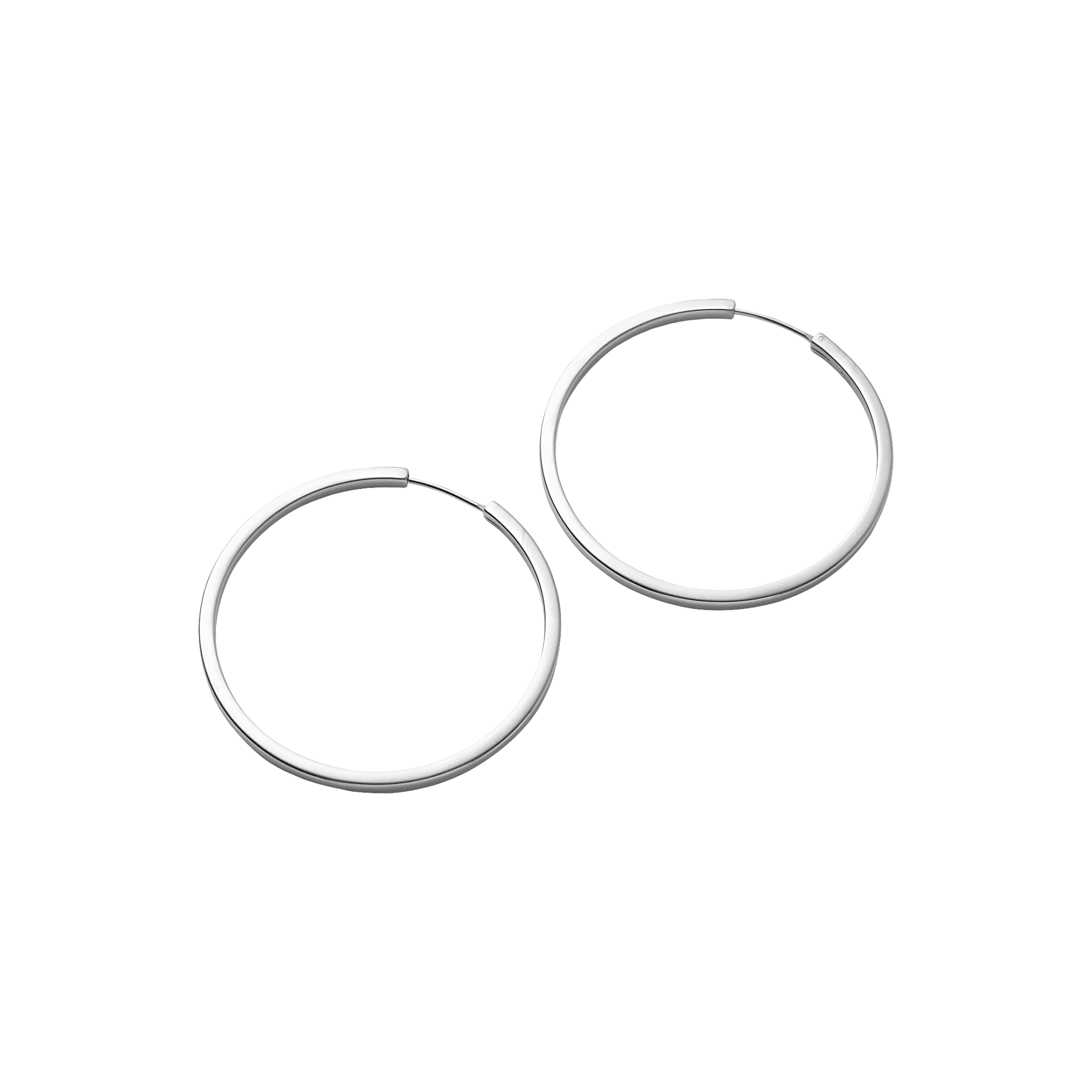 Pernille Corydon Creolen Large Circle Line, versilbert