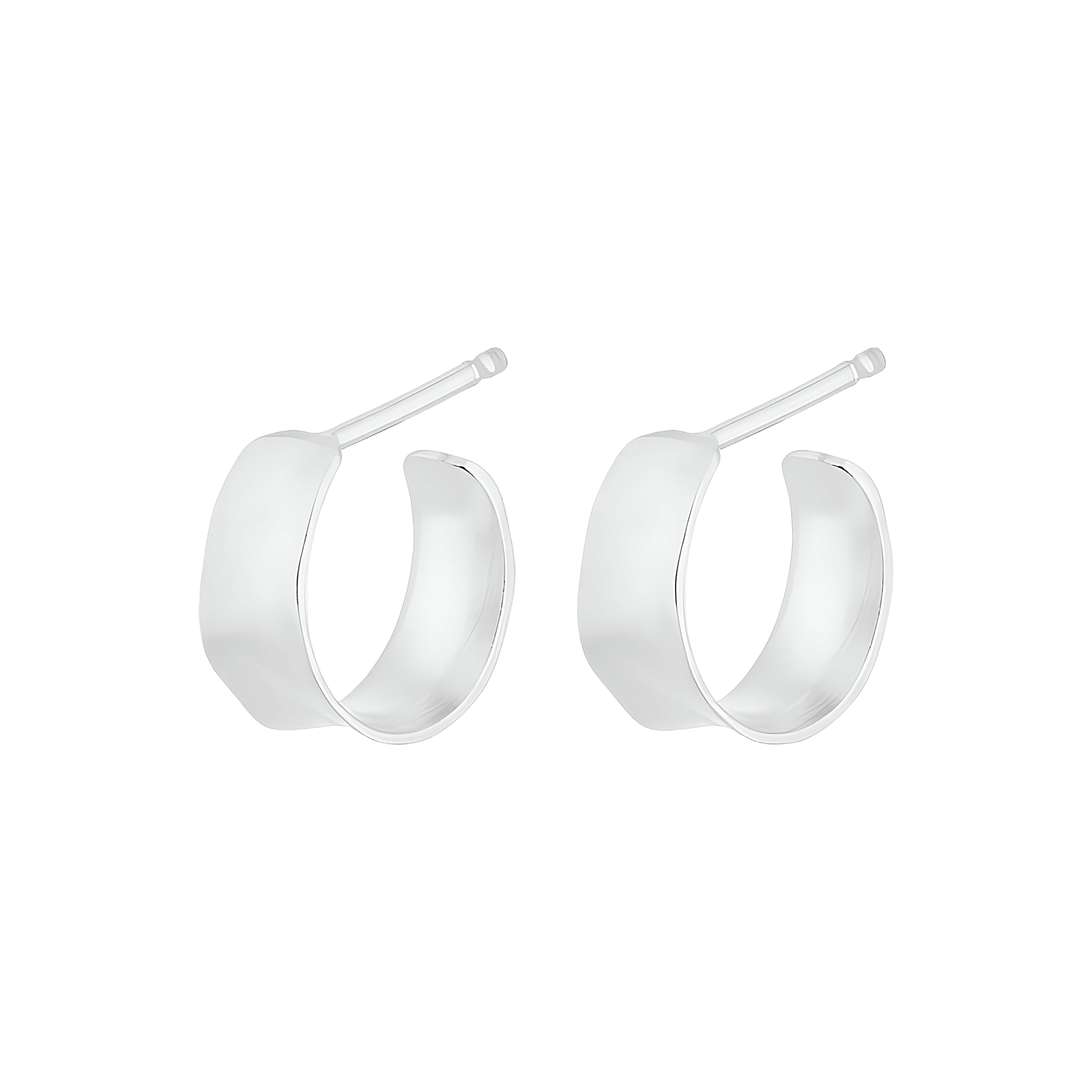 Pernille Corydon Creolen Mini Saga, Silber