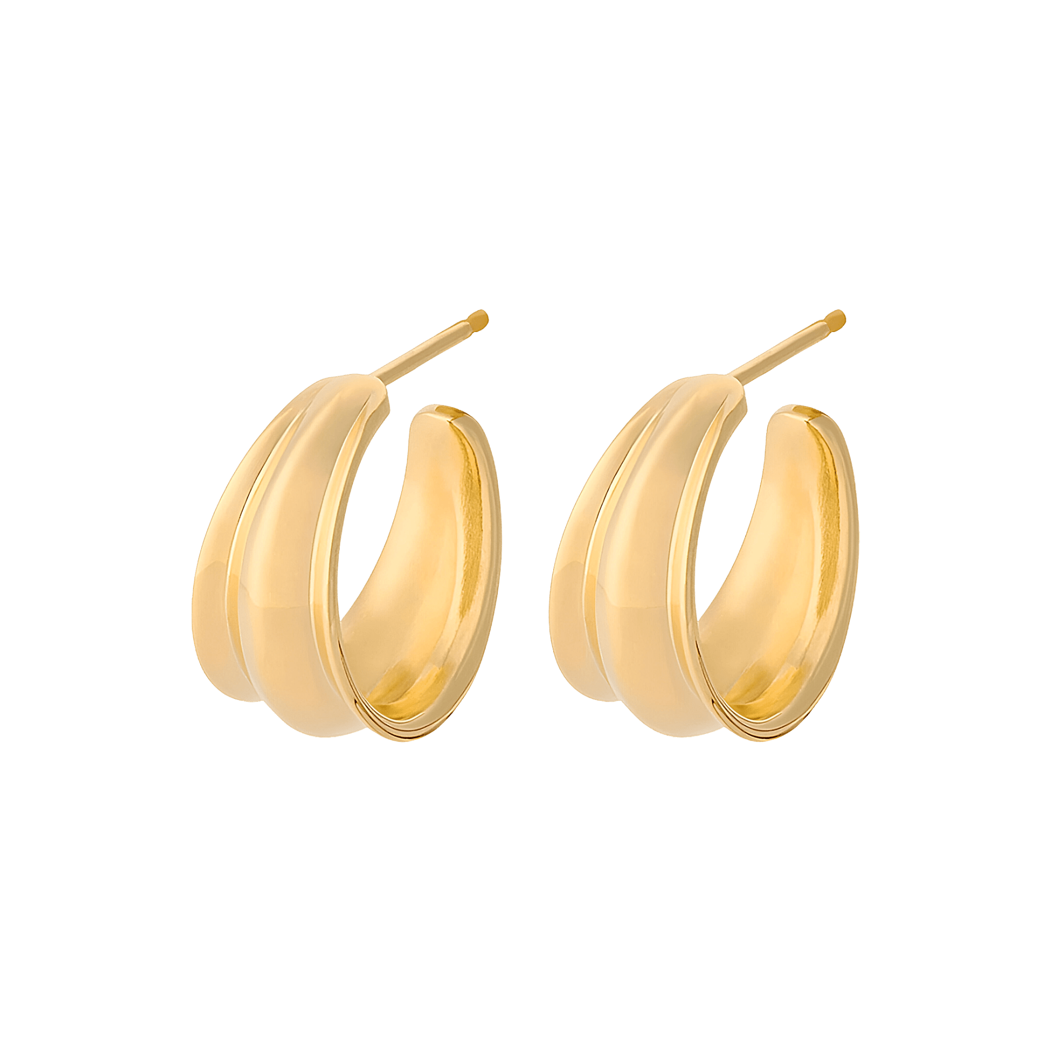 Pernille Corydon Creolen Ocean Shine, vergoldet