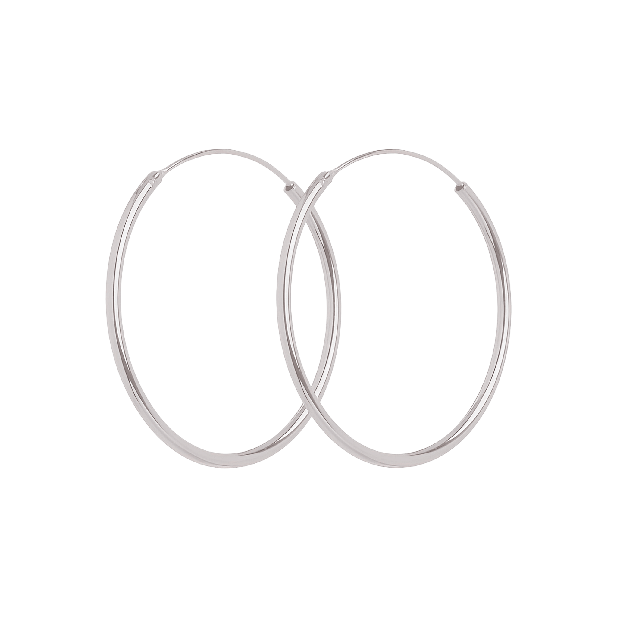 Pernille Corydon Creolen Plain Hoops, Silber