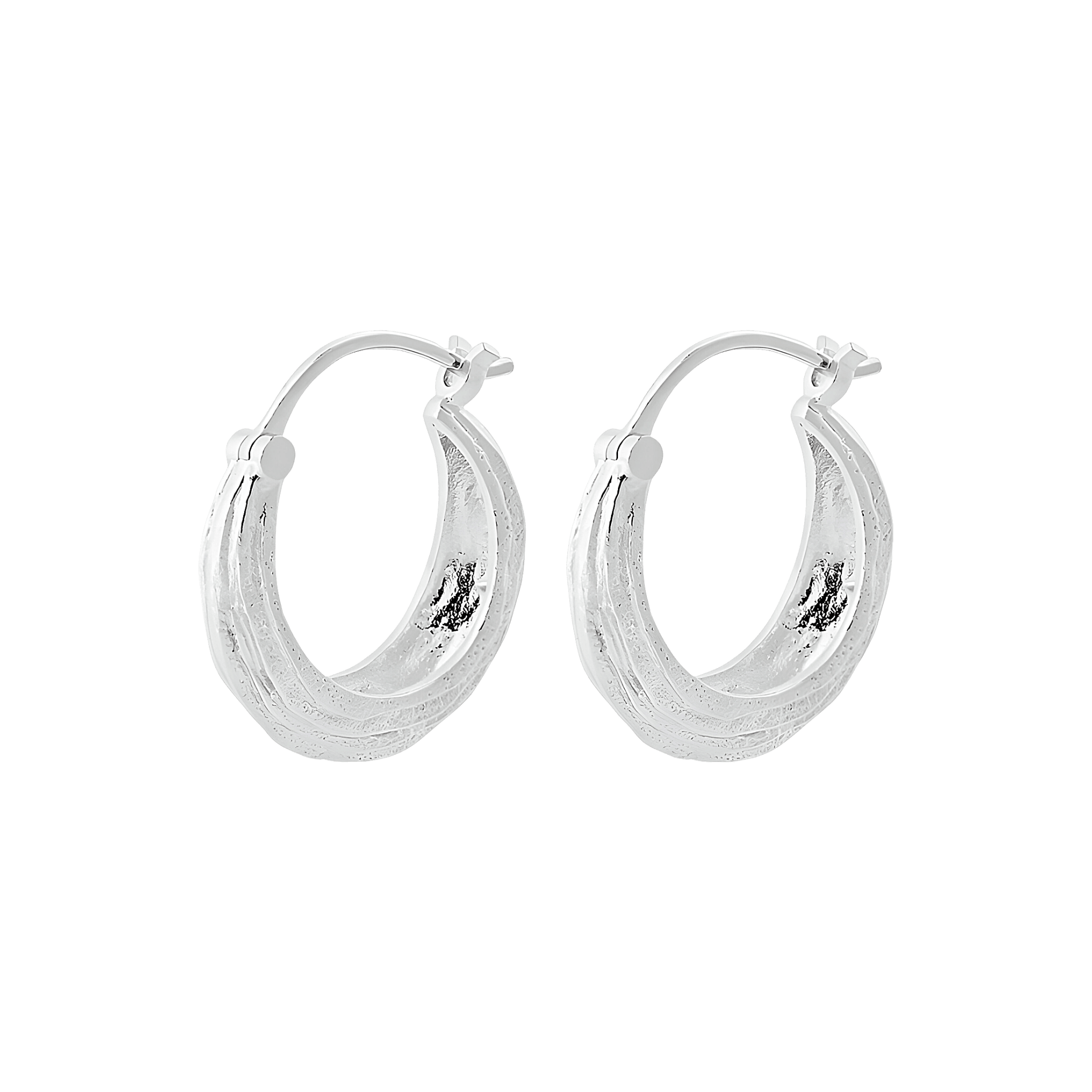 Pernille Corydon Creolen Small Coastline, Silber