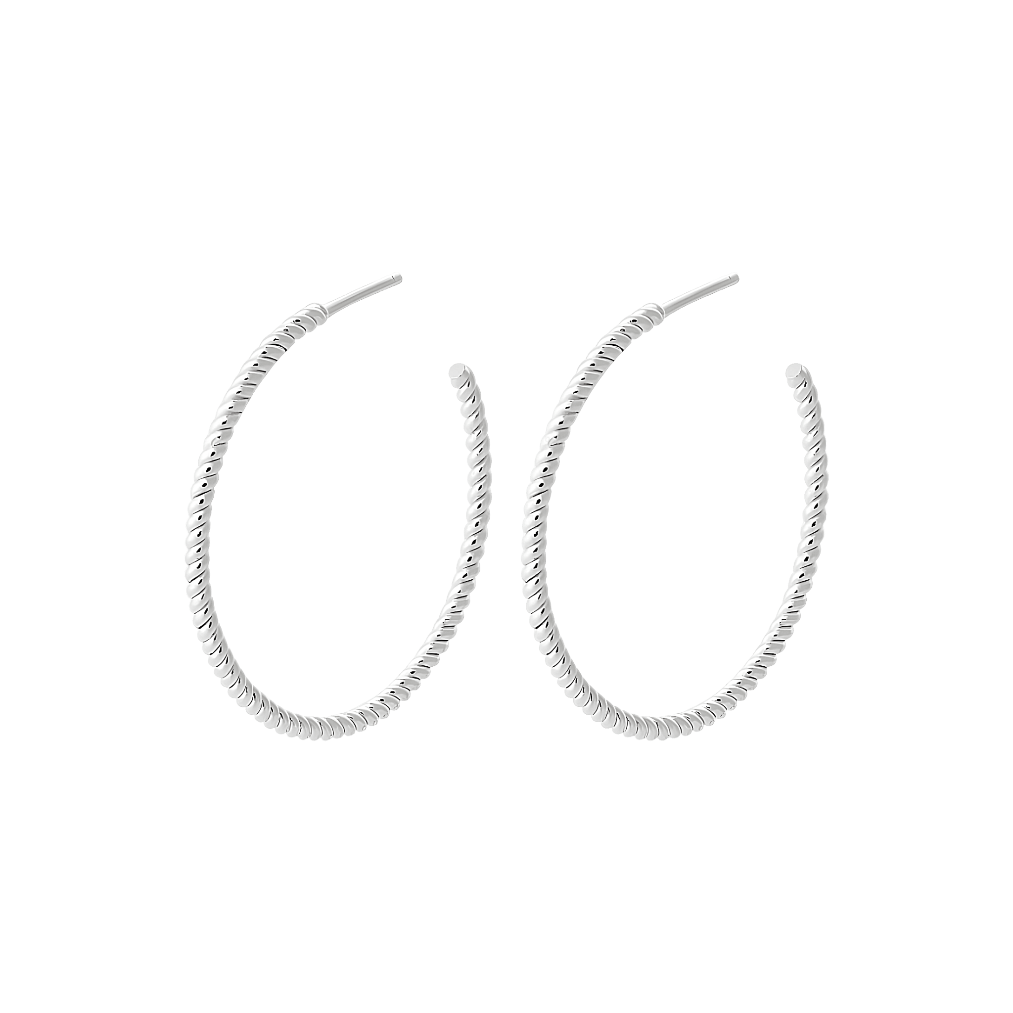 Pernille Corydon Creolen Twisted, Silber