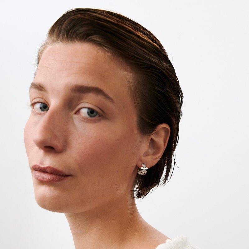 Pernille Corydon Creolen Wild Poppy, Silber