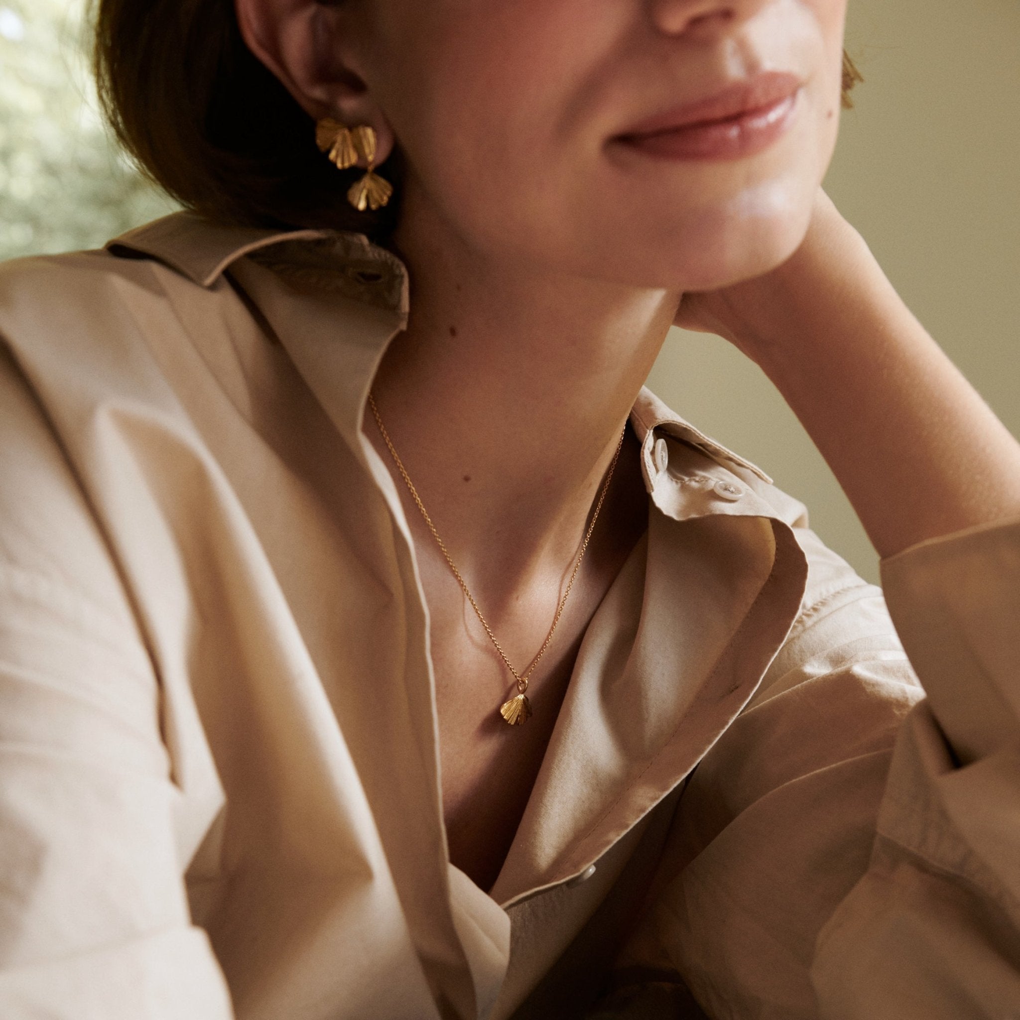 Pernille Corydon Kette Autumn Leaf, Silber