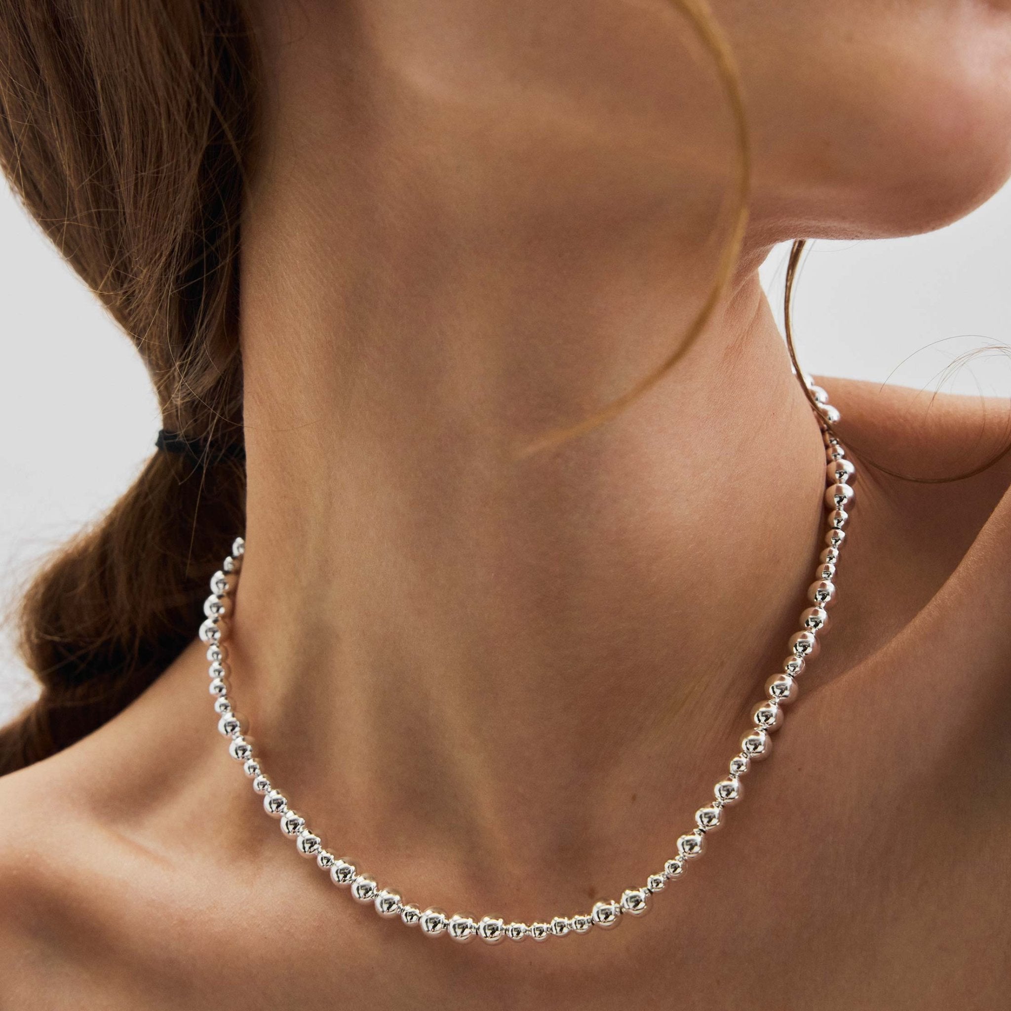 Pernille Corydon Kette Elements, versilbert