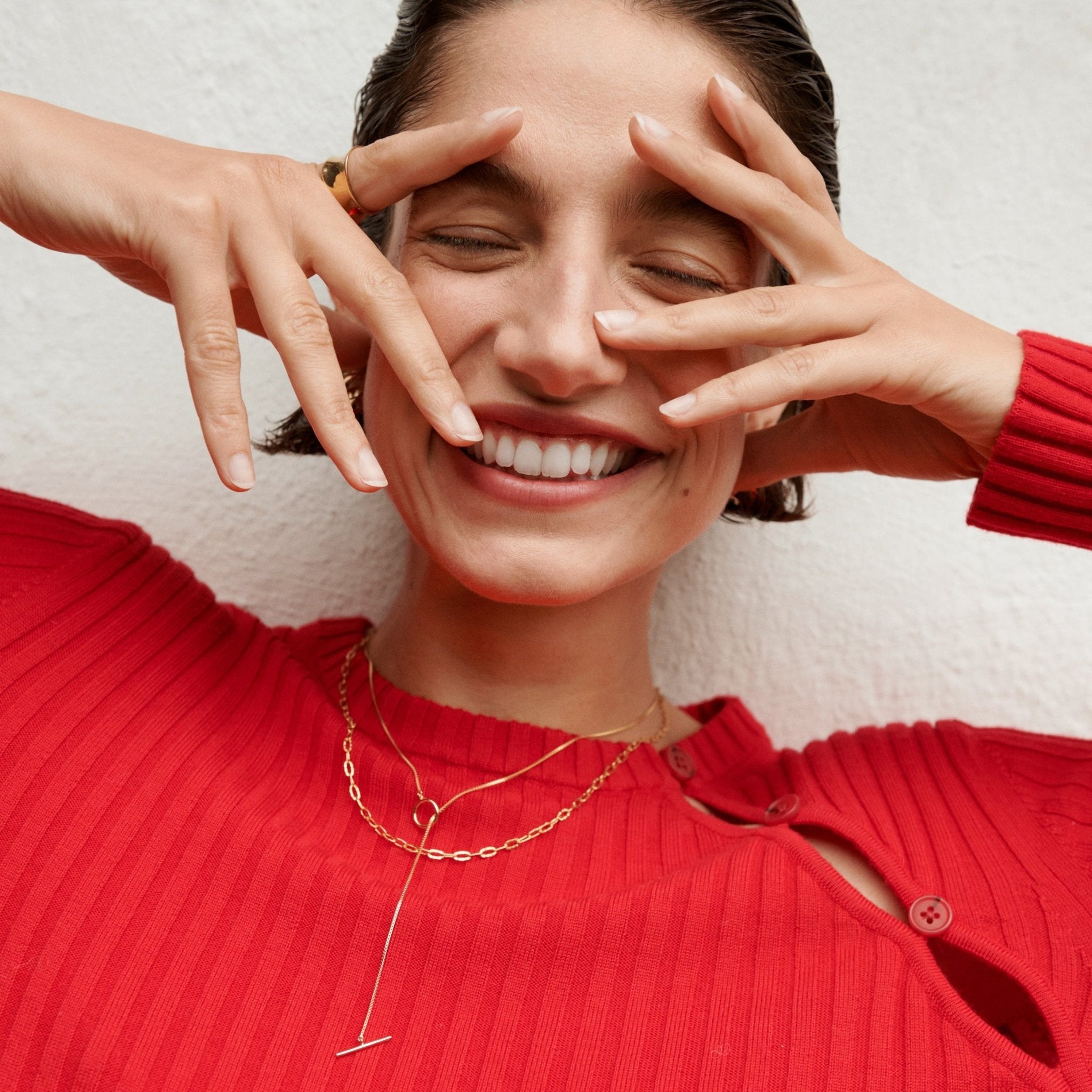 Pernille Corydon Kette Hope, vergoldet