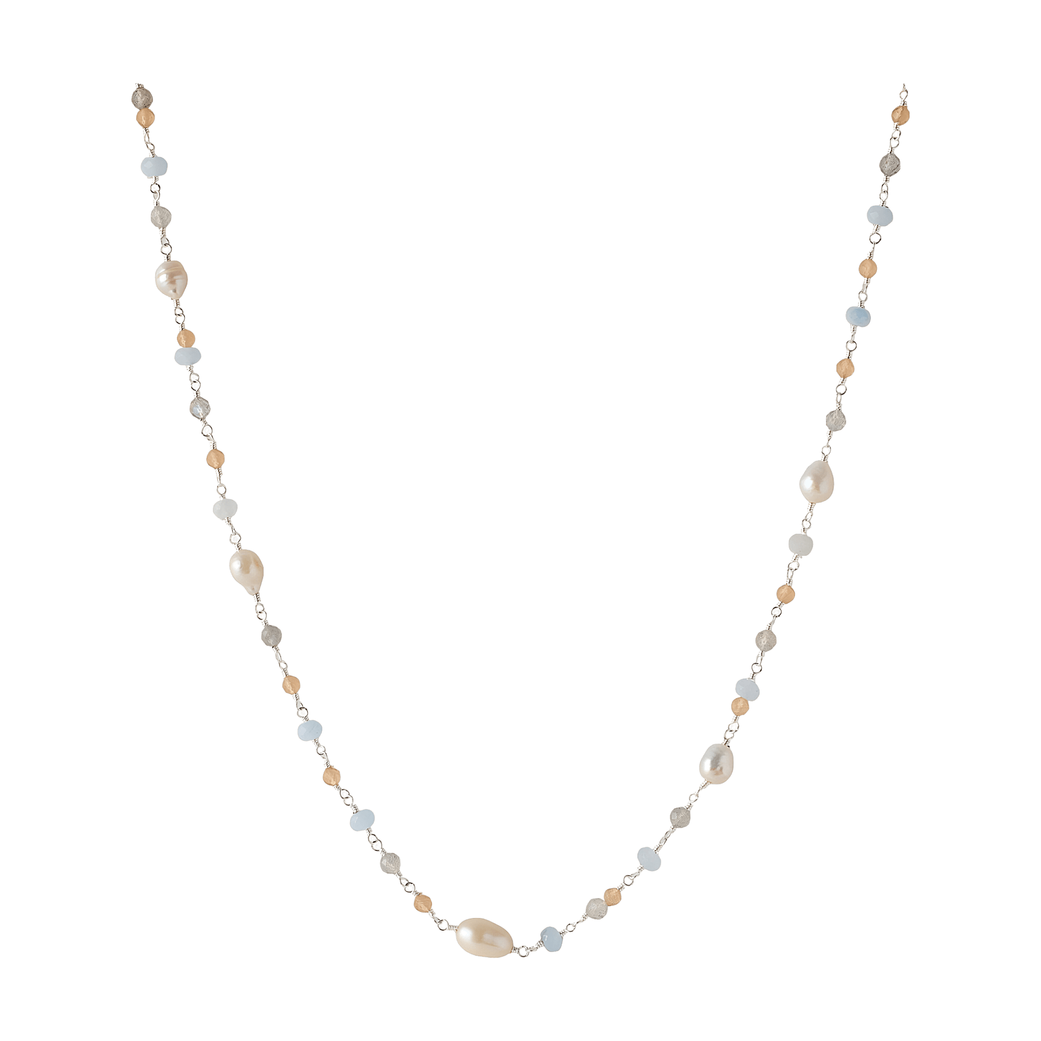 Pernille Corydon Kette Mellow Blue, Silber