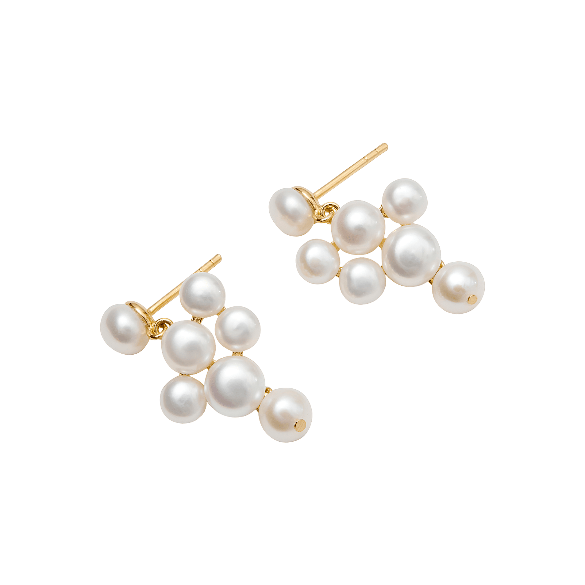 Pernille Corydon Ohrringe Blossom, vergoldet