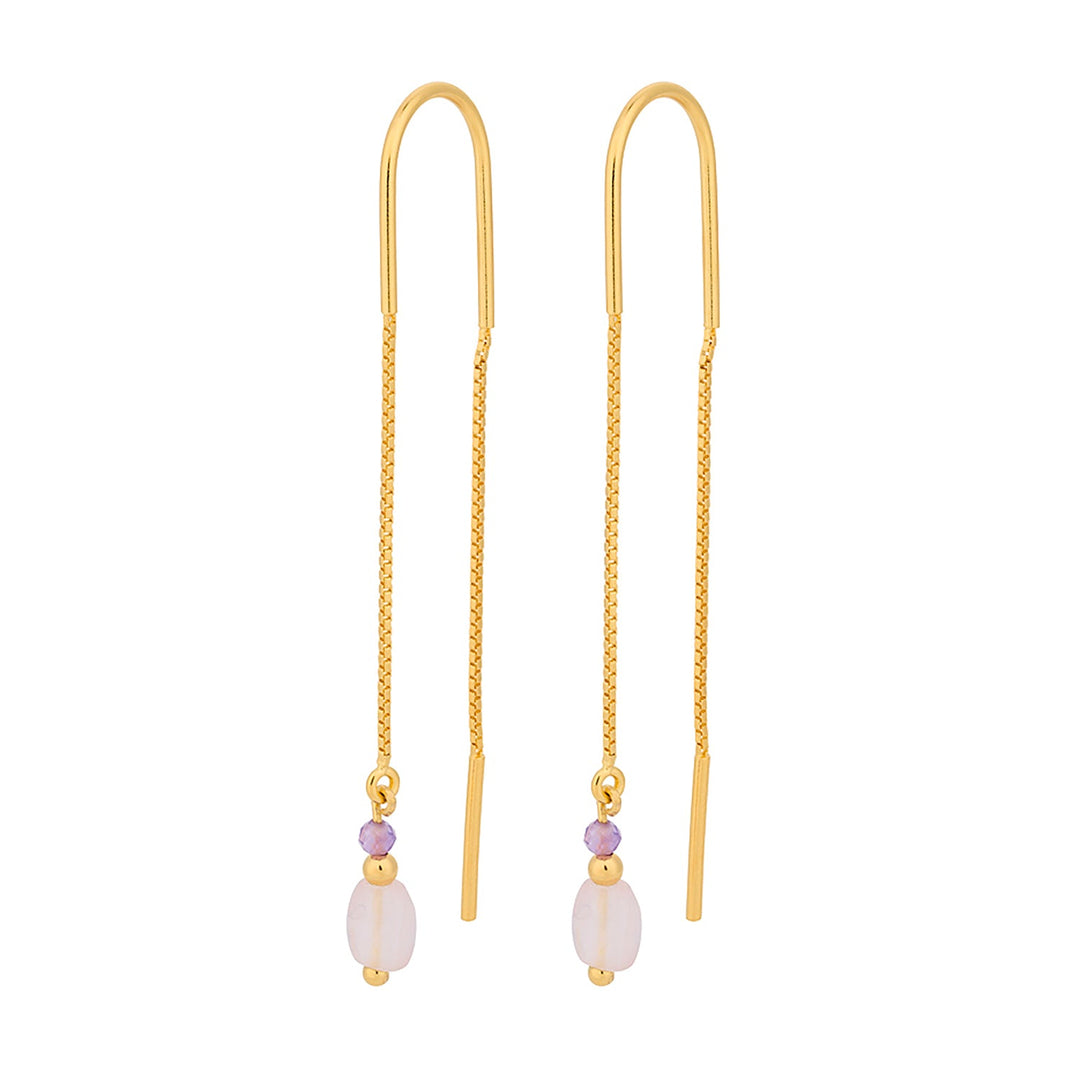 Pernille Corydon Ohrringe Cloudy Rose Earchains, vergoldet