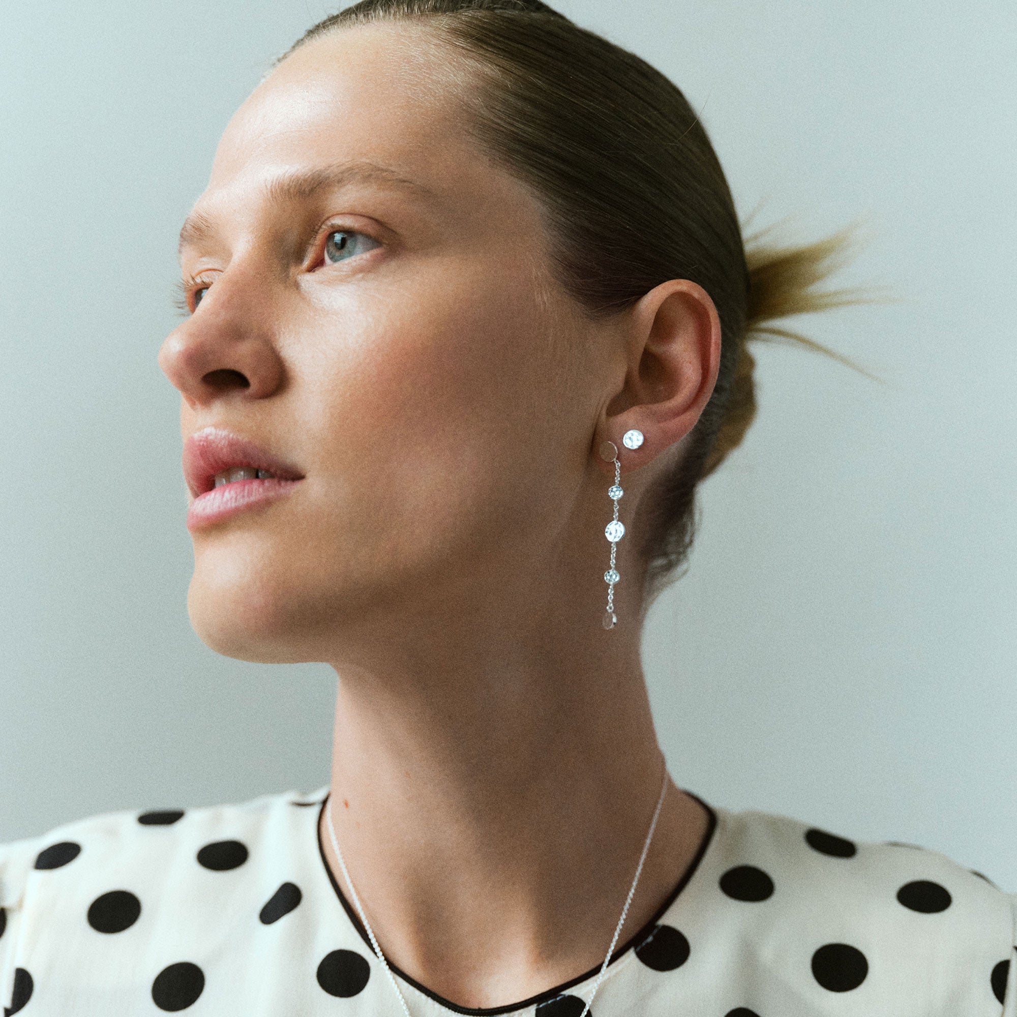 Pernille Corydon Ohrringe Dot, versilbert