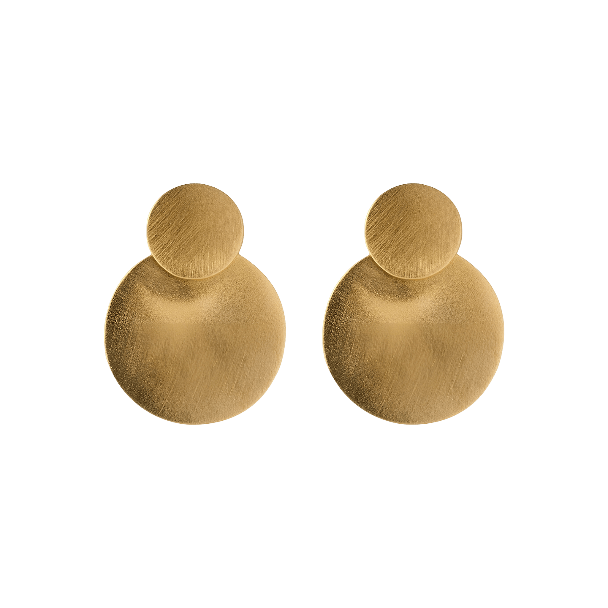 Pernille Corydon Ohrringe Double Coin, vergoldet