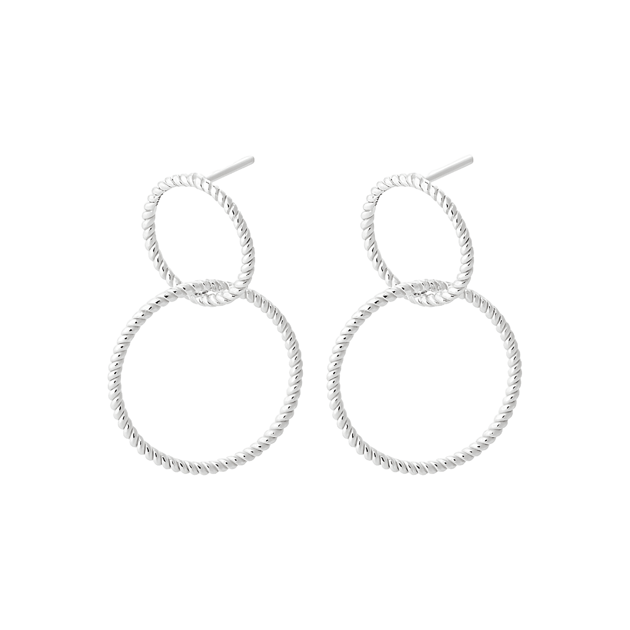 Pernille Corydon Ohrringe Double Twisted, Silber