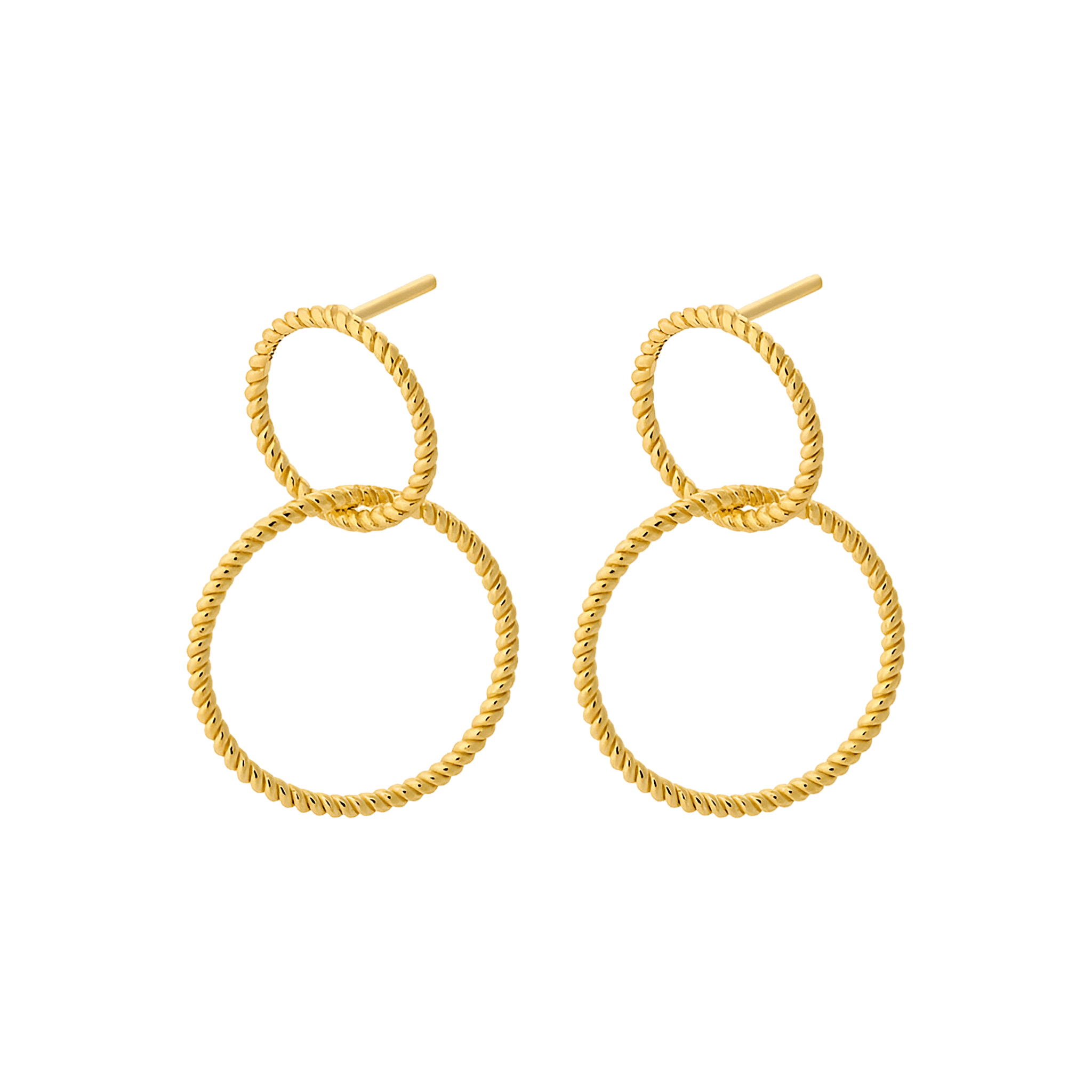 Pernille Corydon Ohrringe Double Twisted, vergoldet