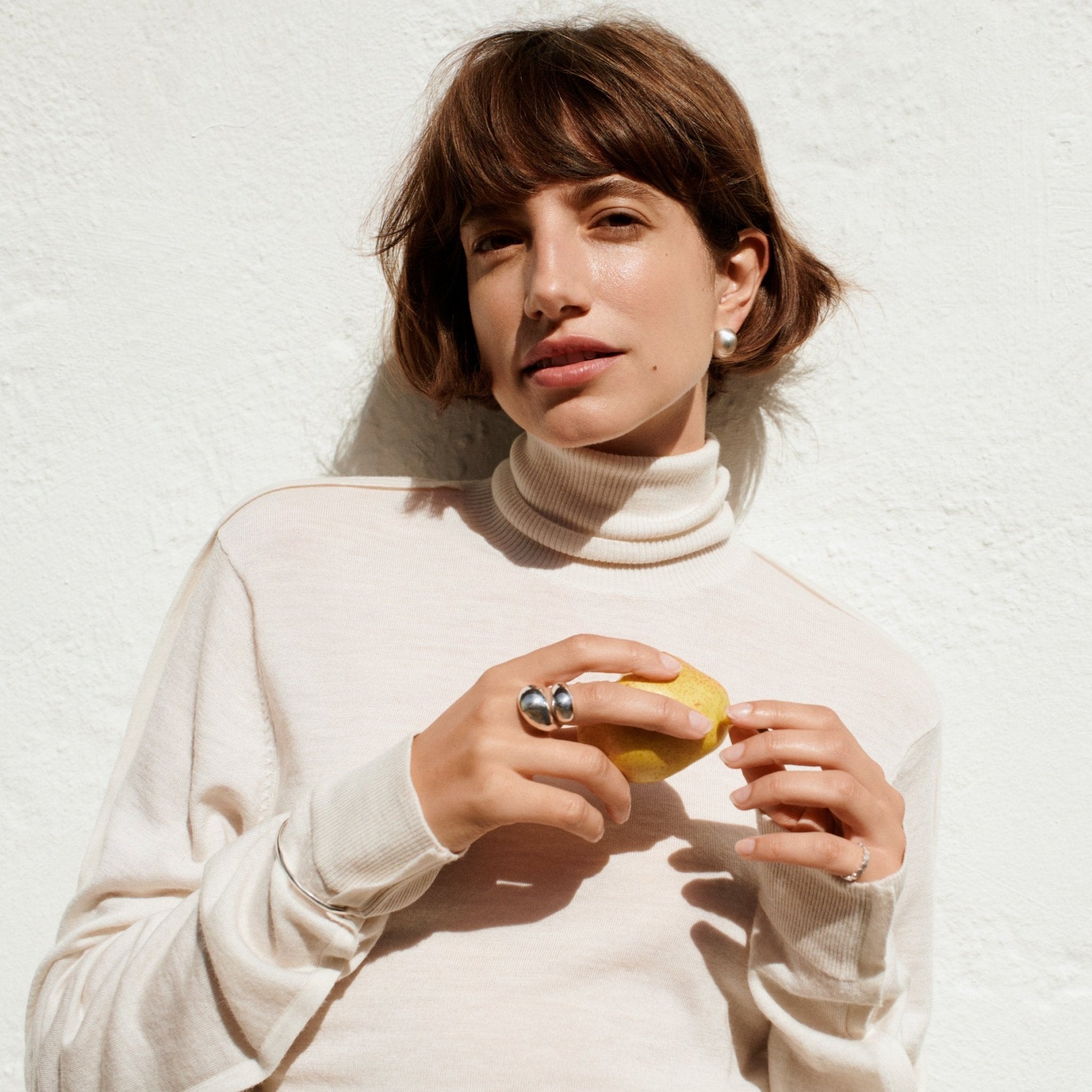 Pernille Corydon Ohrringe Echo Hoops, versilbert