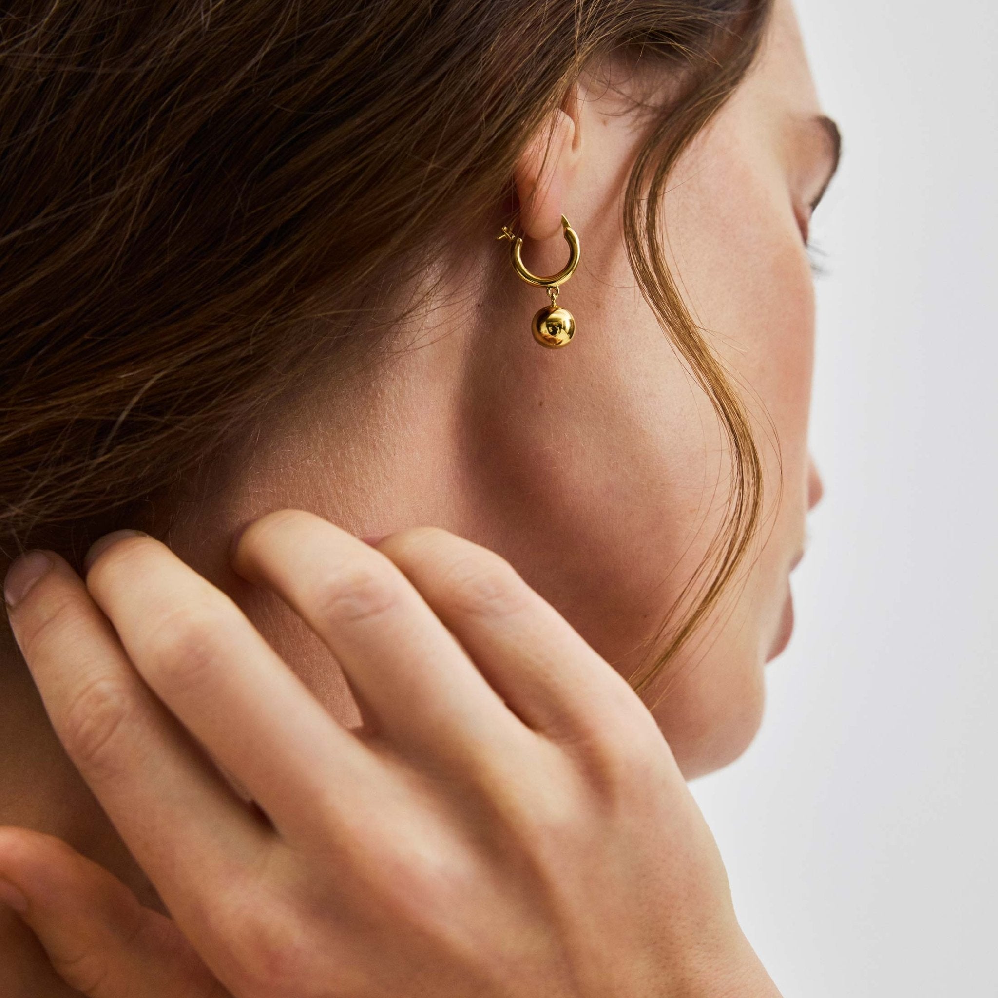 Pernille Corydon Ohrringe Elements, vergoldet