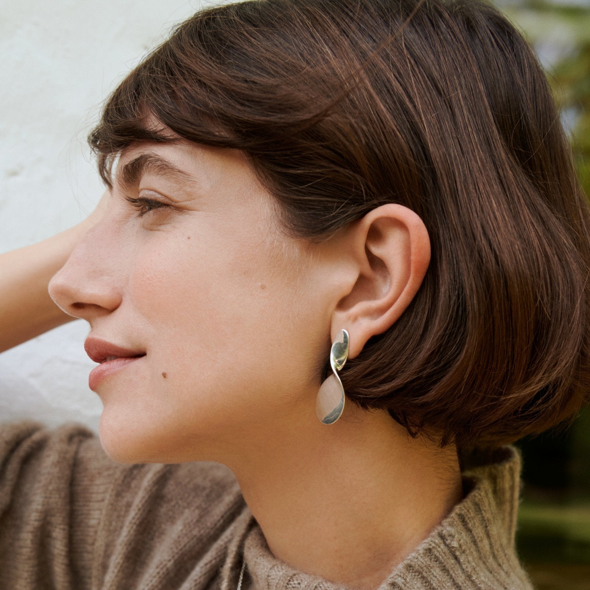 Pernille Corydon Ohrringe La Pausa, versilbert