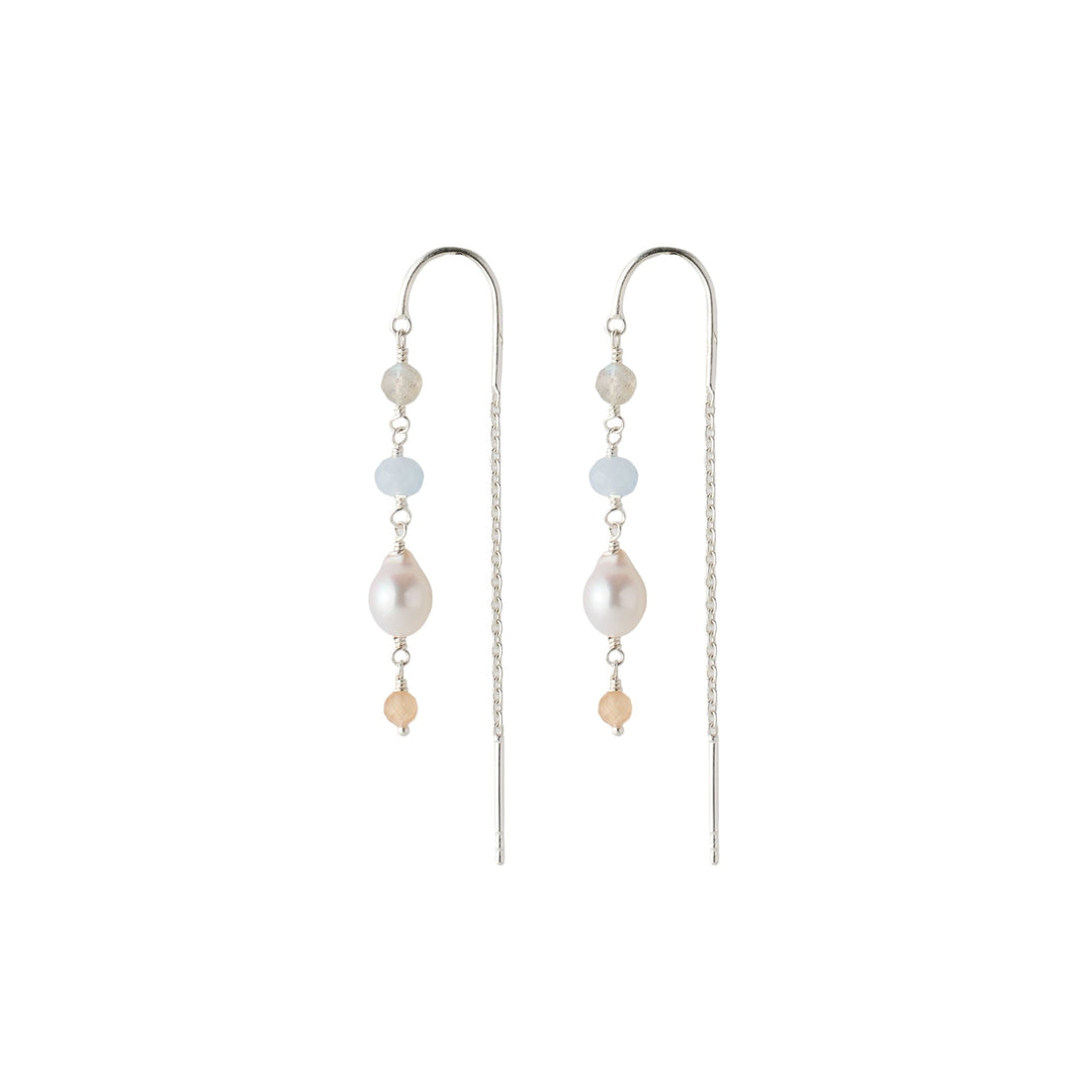 Pernille Corydon Ohrringe Mellow Blue, Silber