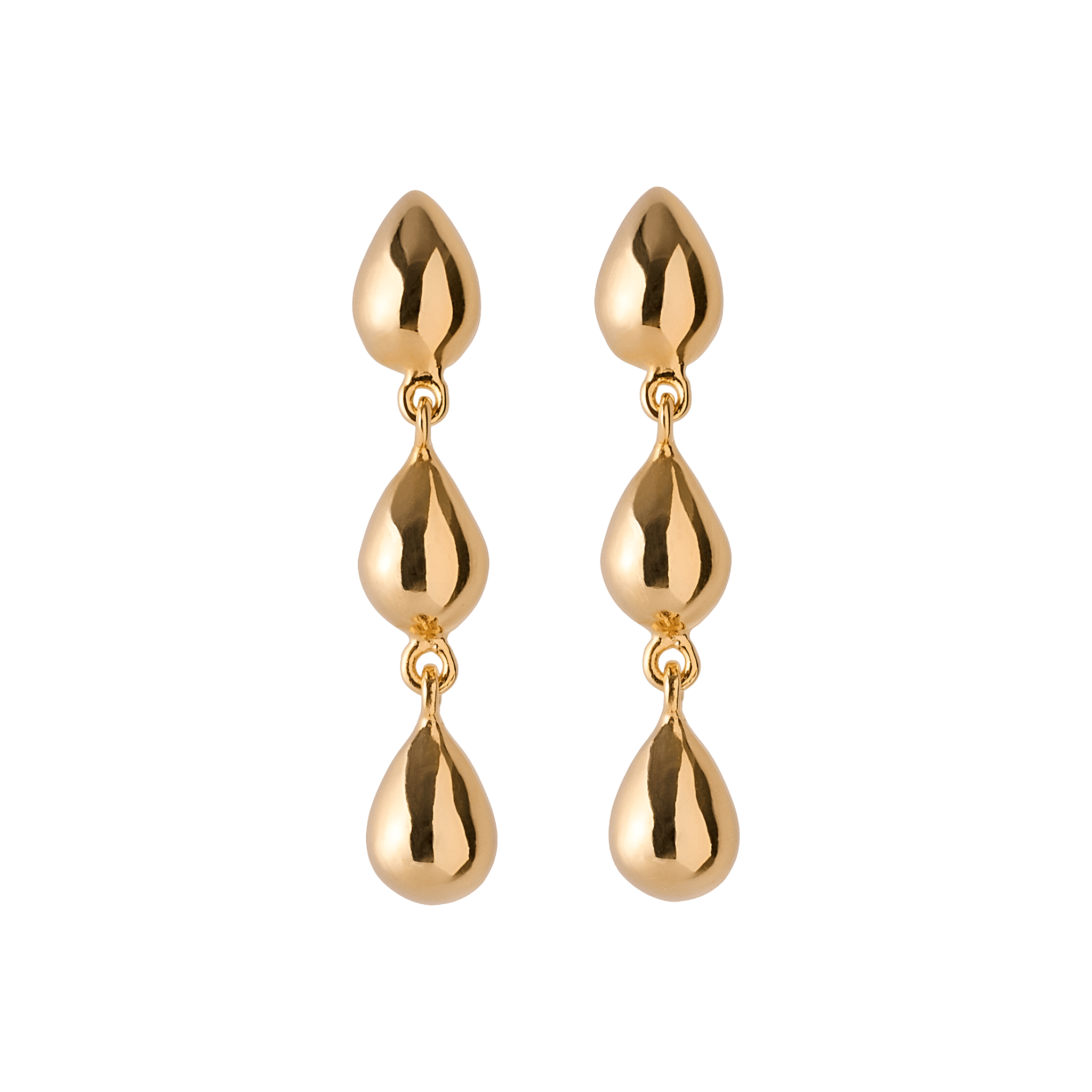 Pernille Corydon Ohrringe Rain, vergoldet