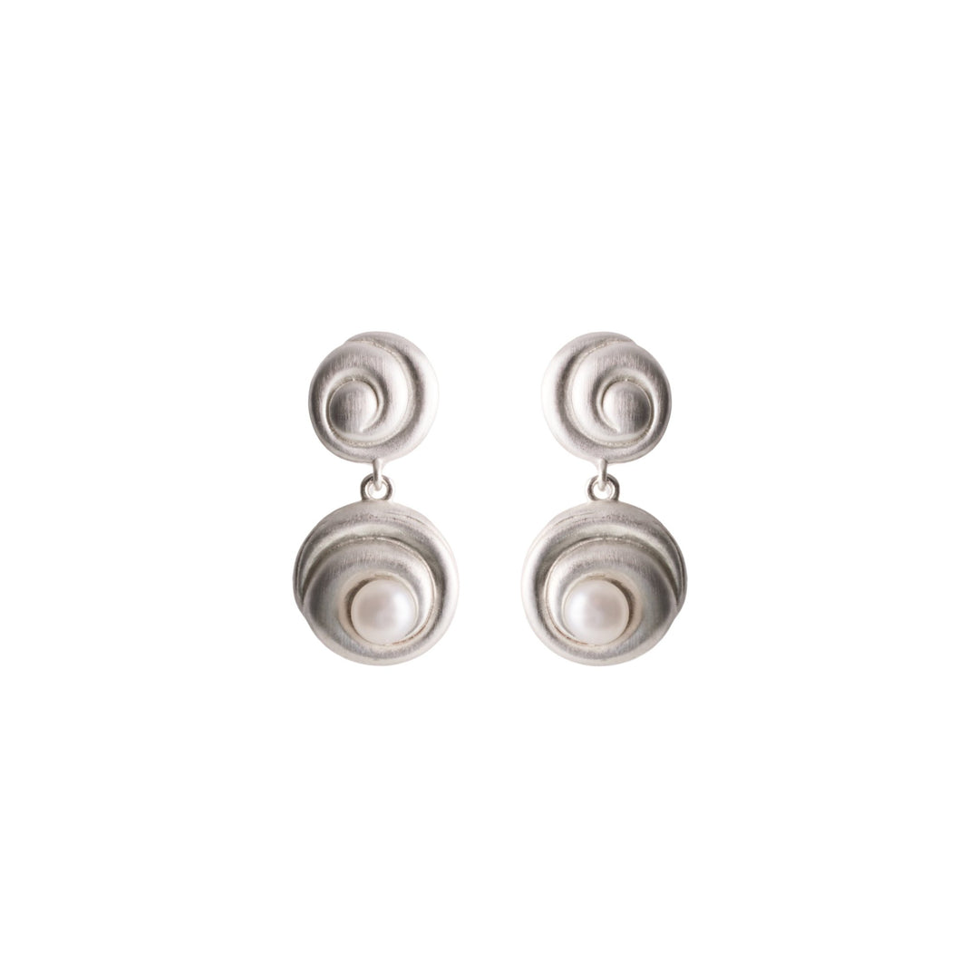 Pernille Corydon Ohrringe Shell Flower, Silber