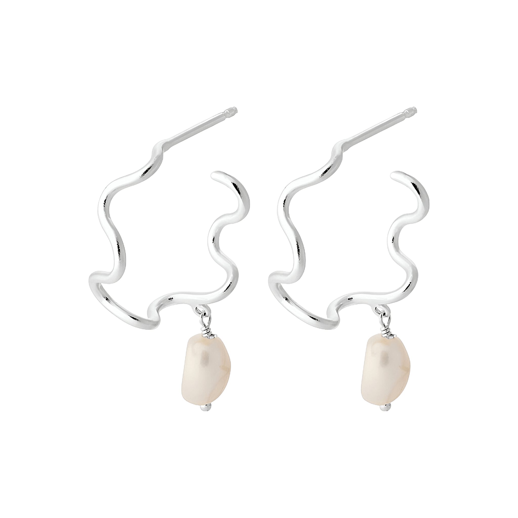 Pernille Corydon Ohrringe Small Bay, Silber