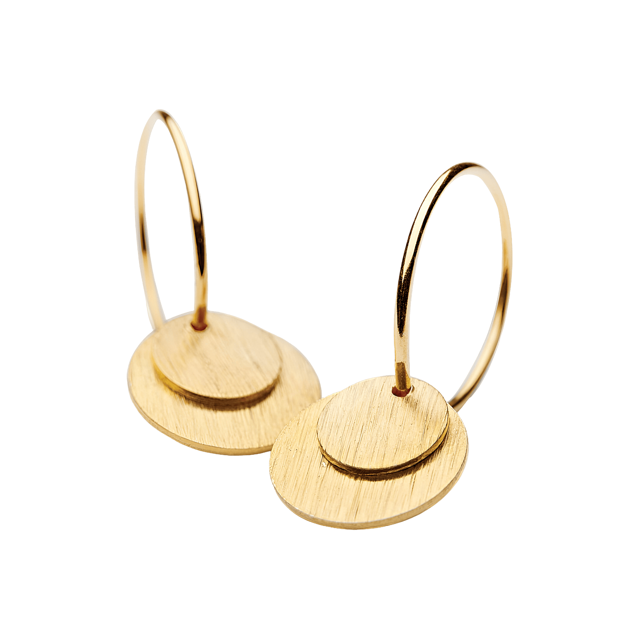 Pernille Corydon Ohrringe Small Coin, vergoldet