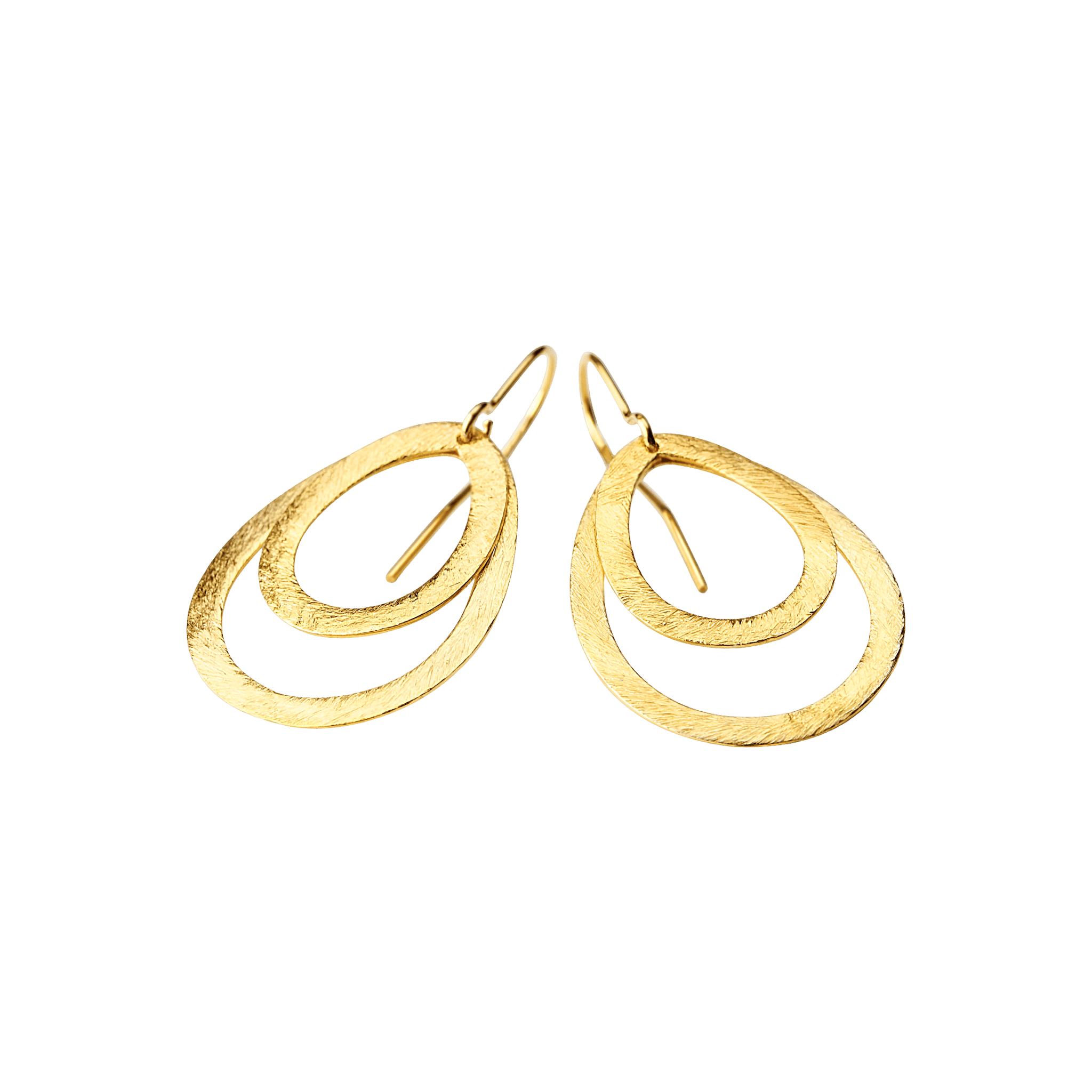 Pernille Corydon Ohrringe Small Double Drops, vergoldet