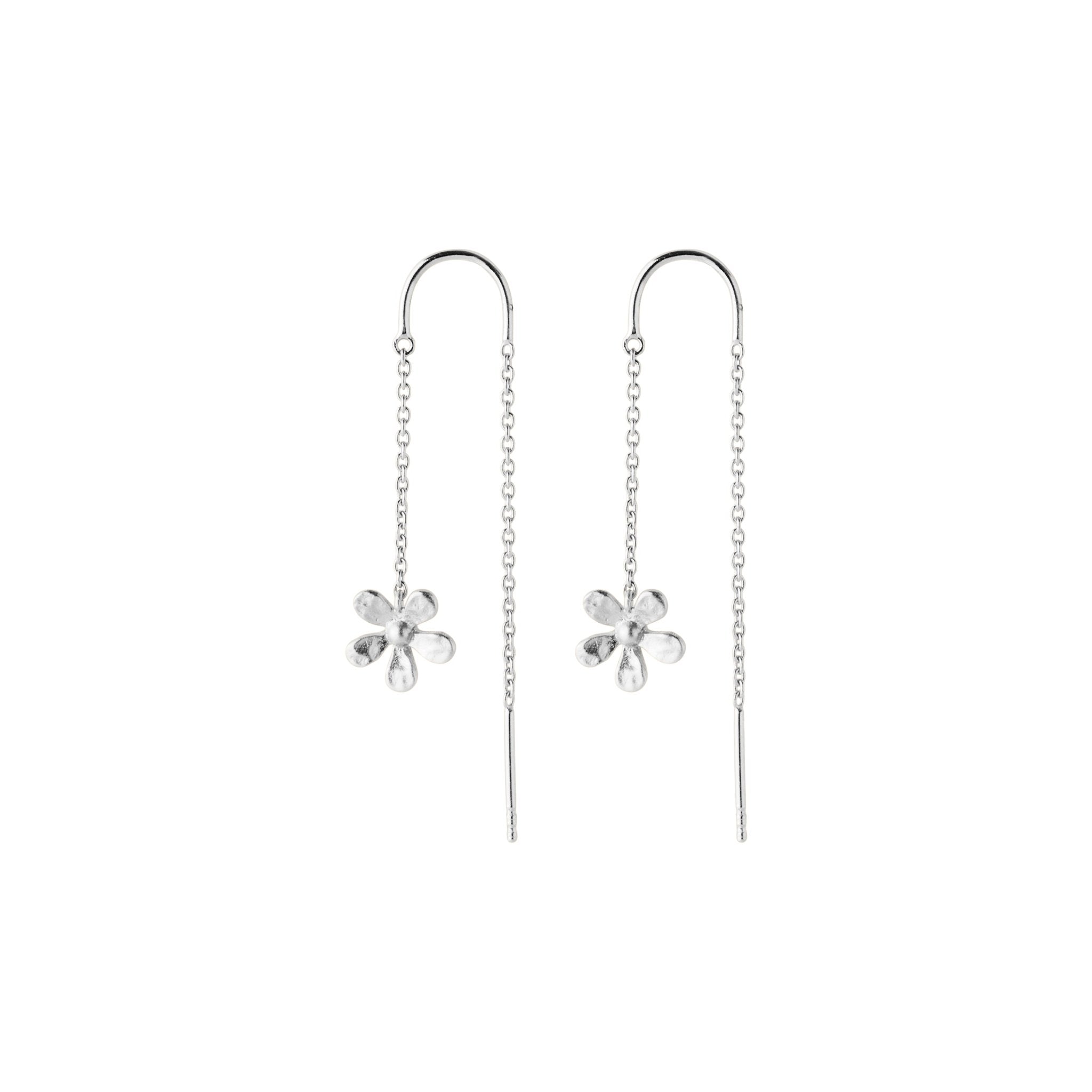 Pernille Corydon Ohrringe Wild Poppy Earchains, Silber