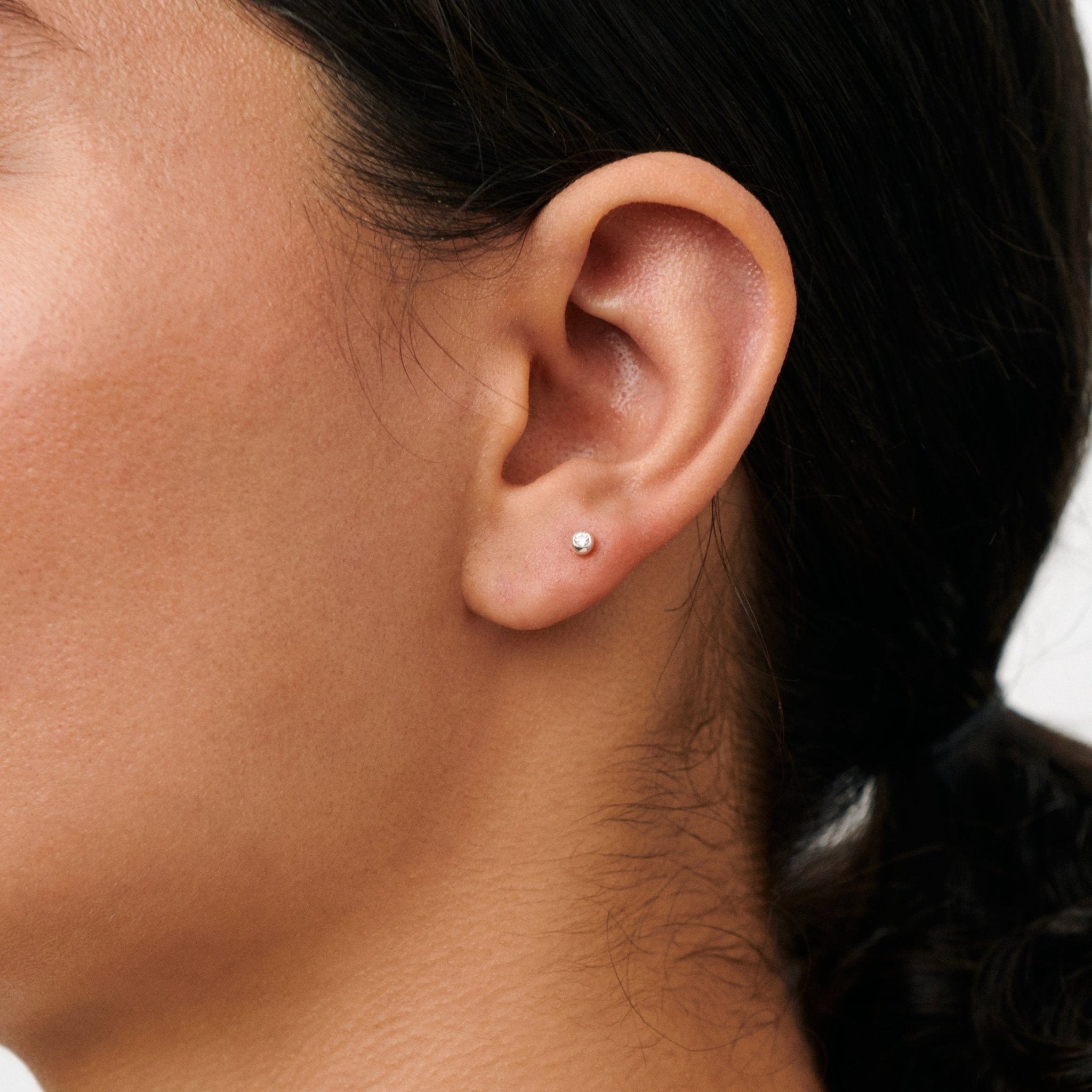 Pernille Corydon Ohrstecker Astra Helix Piercing, Silber