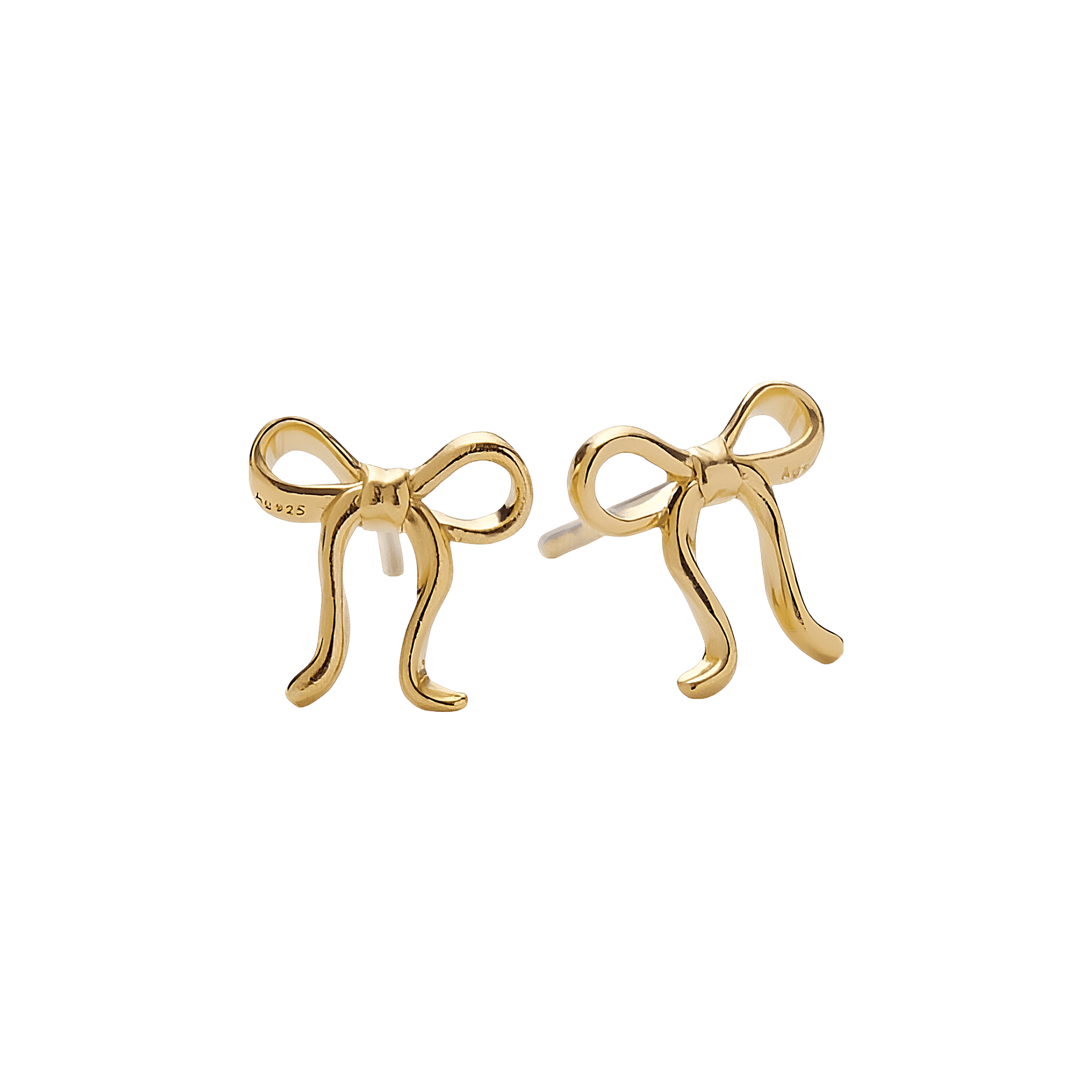 Pernille Corydon Ohrstecker Bow, vergoldet