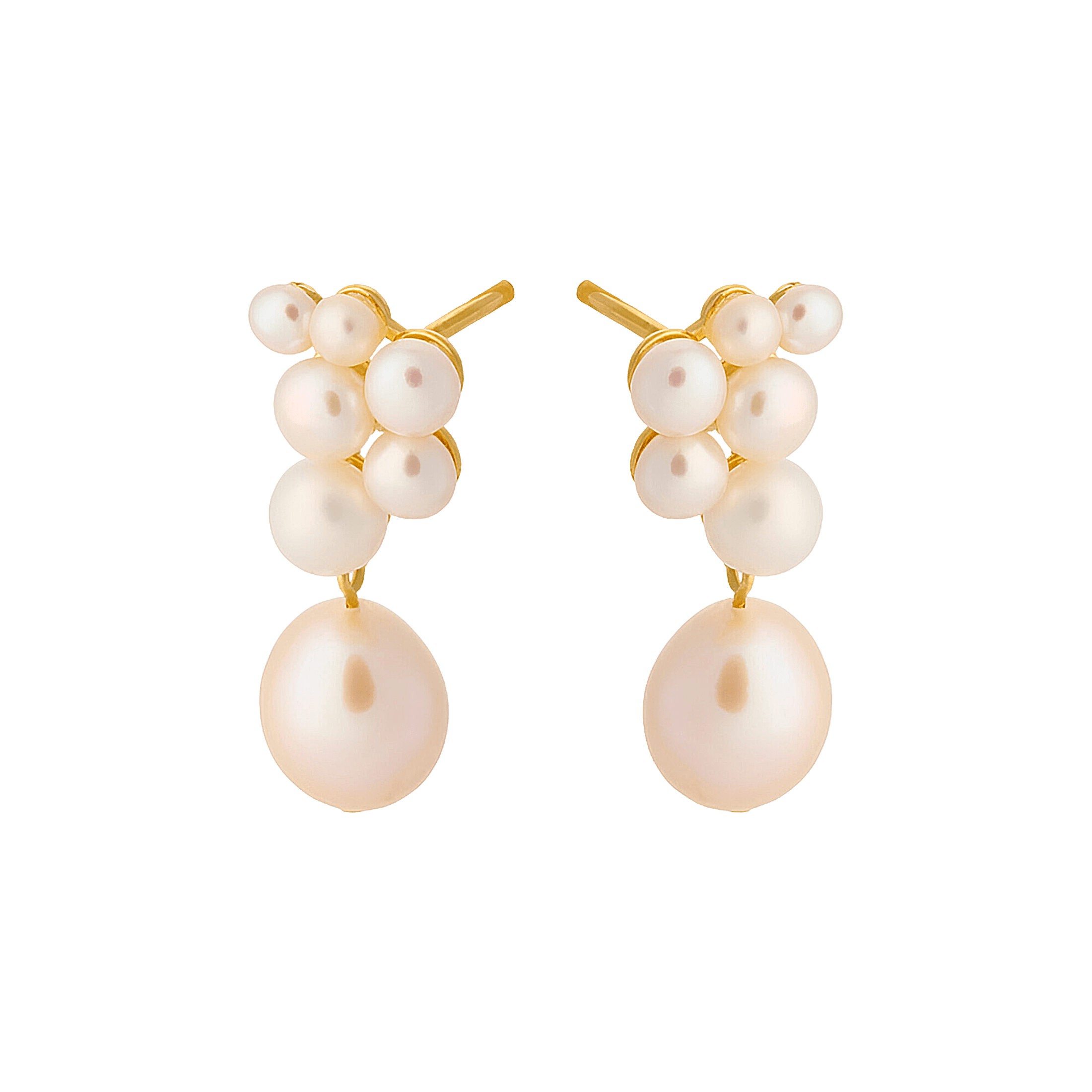 Pernille Corydon Ohrstecker Ocean Treasure, vergoldet