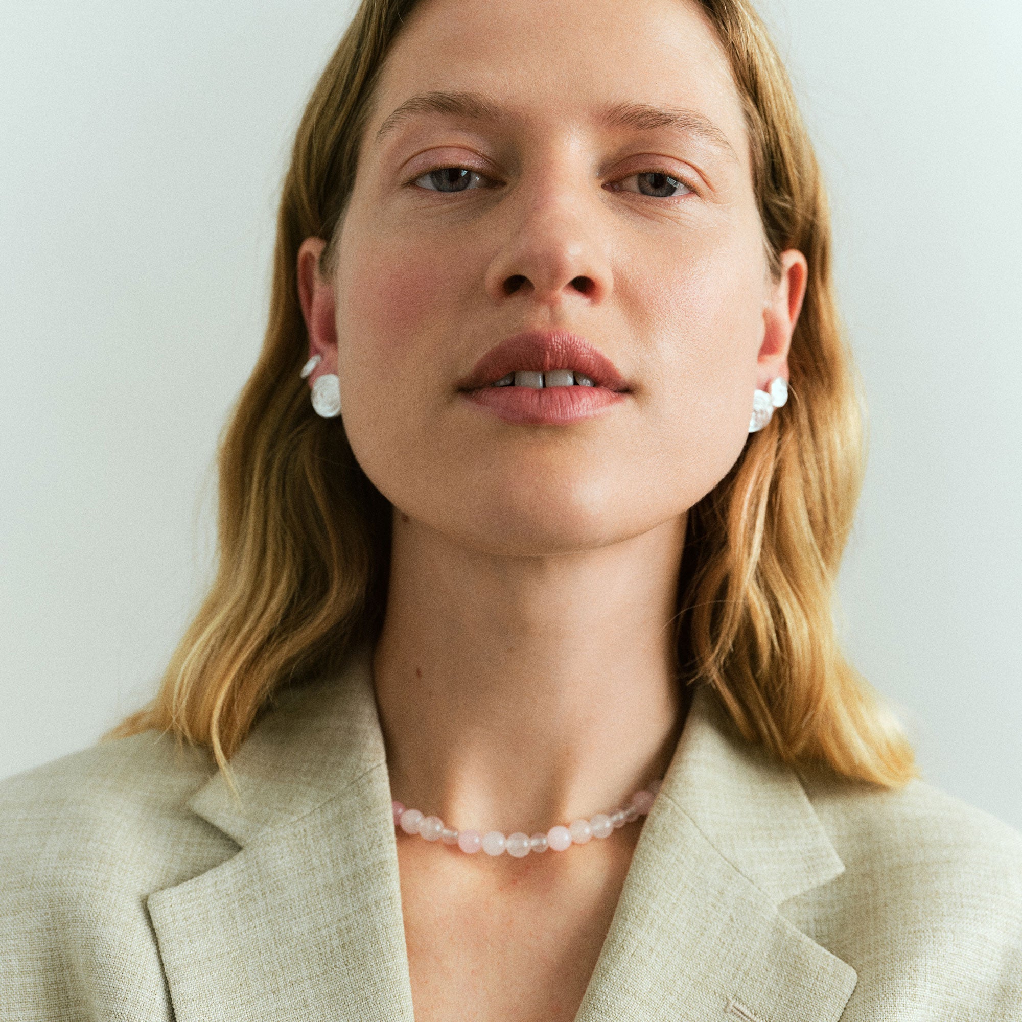 Pernille Corydon Ohrstecker Rose, Silber