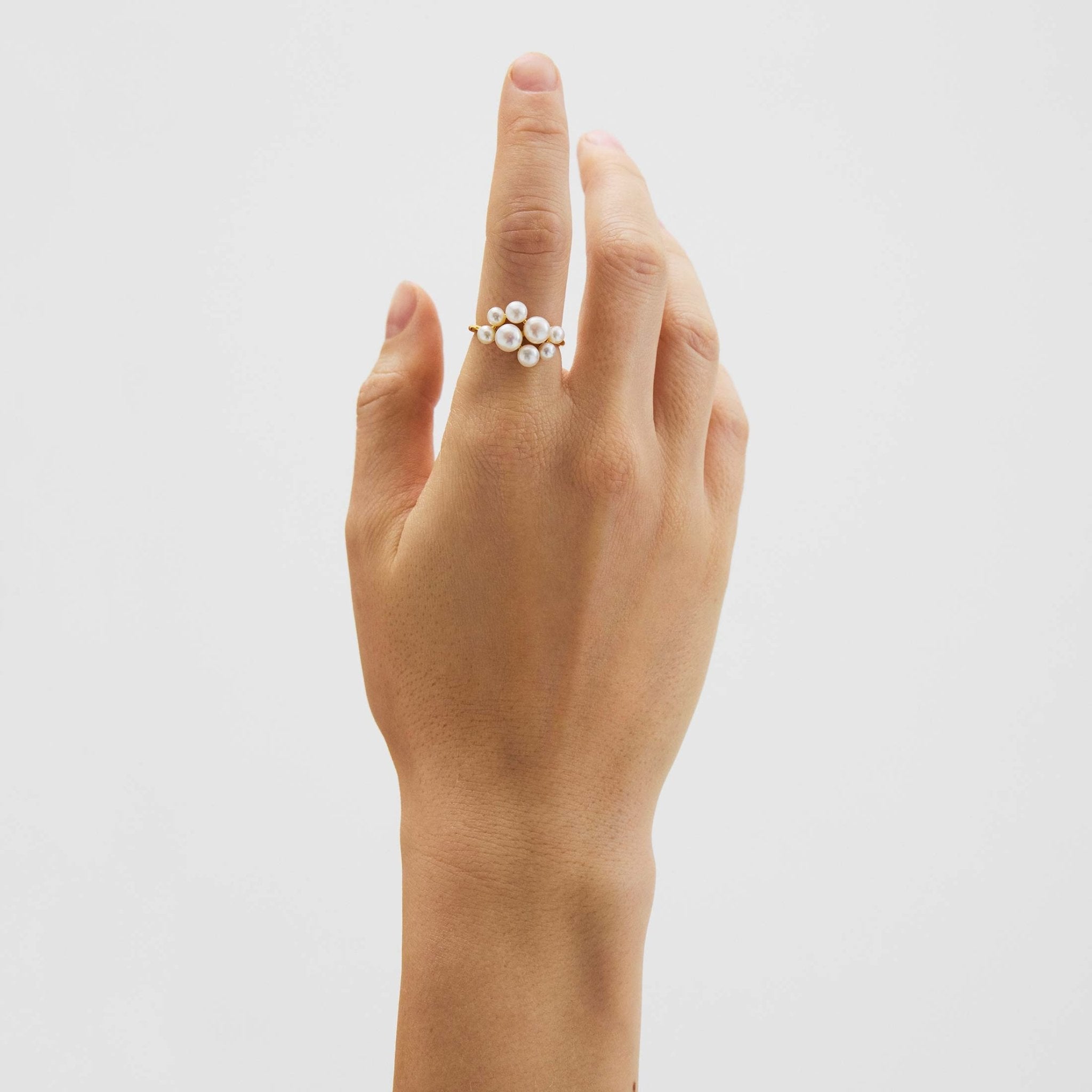 Pernille Corydon Ring Blossom, vergoldet